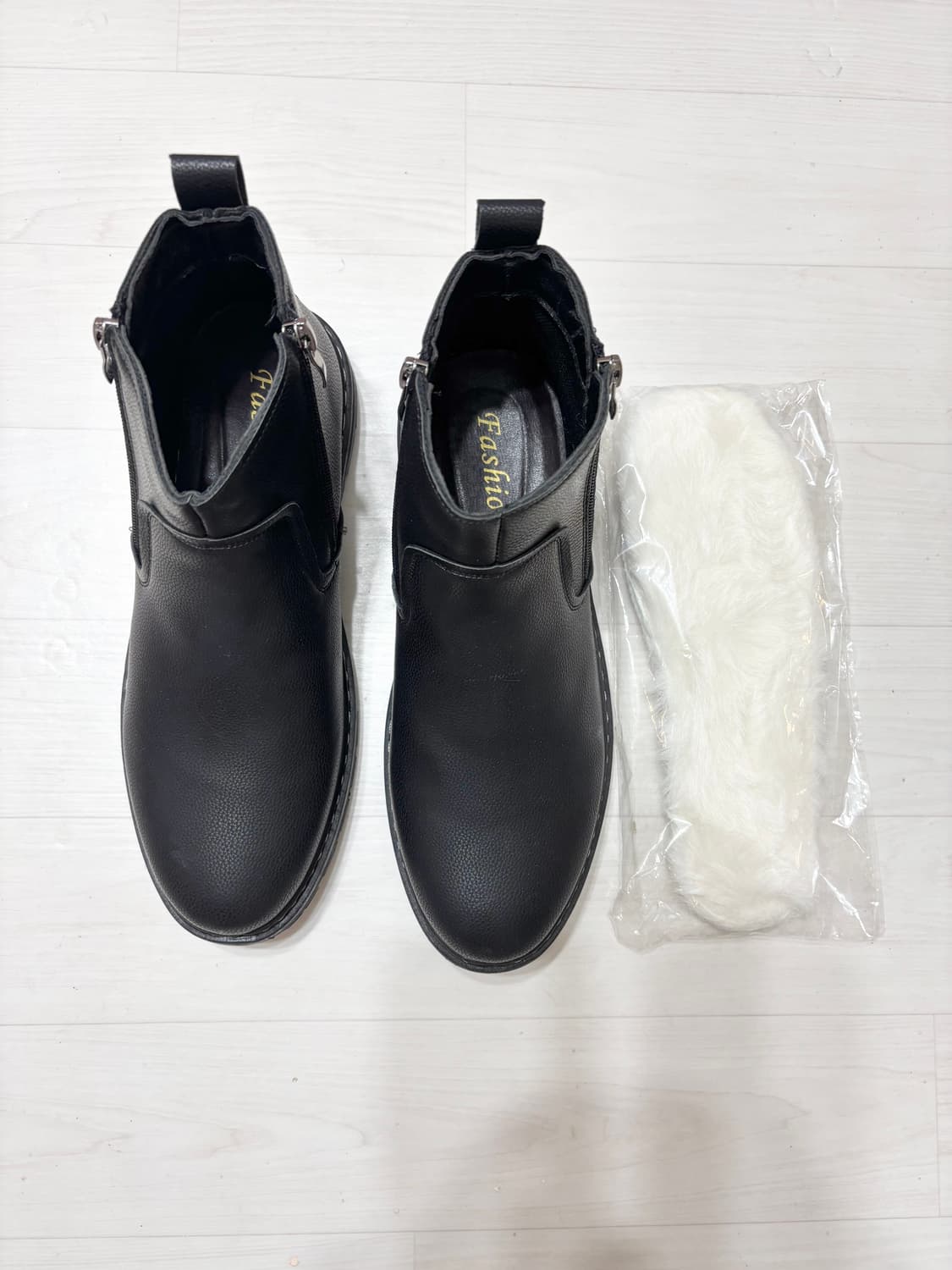 새제품ㅡ 옆지퍼 발목길이 신발+ 털깔창 상품이미지1