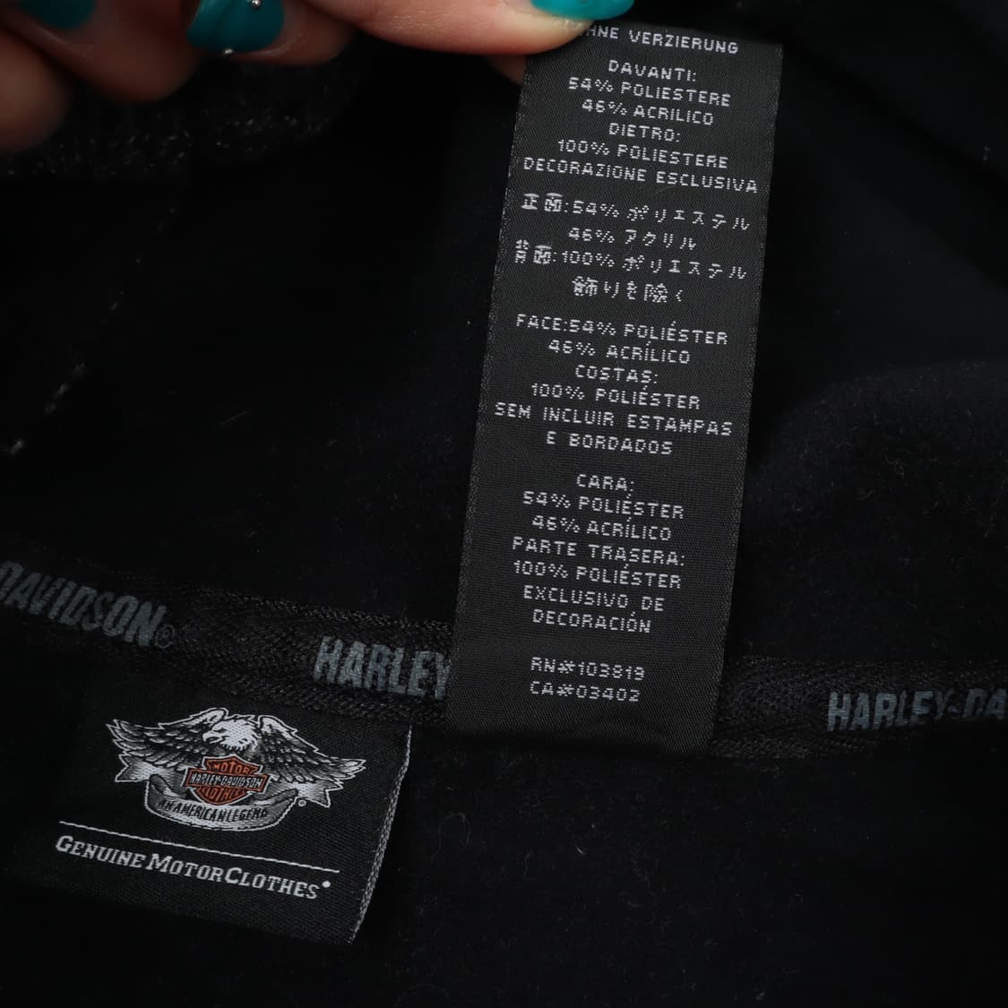할리데이비슨 챠콜 플리스 후디드 자켓 상품이미지9