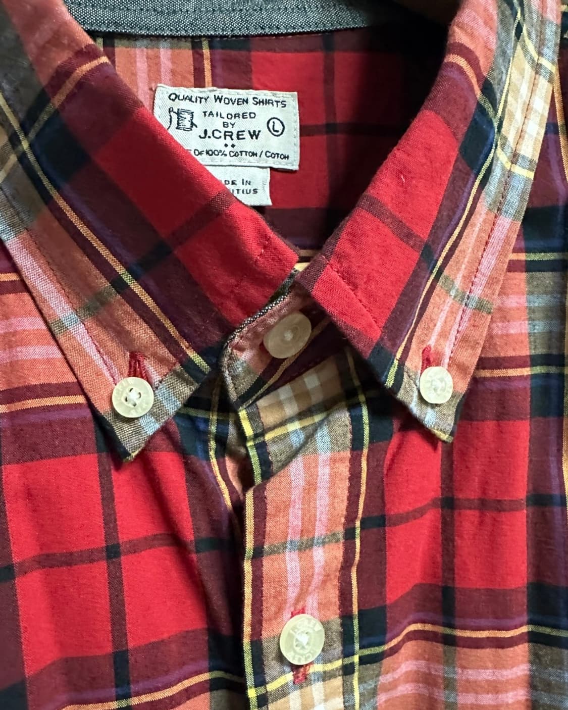 J.crew(제이크루) 테일러드 체크 코튼 긴팔셔츠 L 상품이미지2