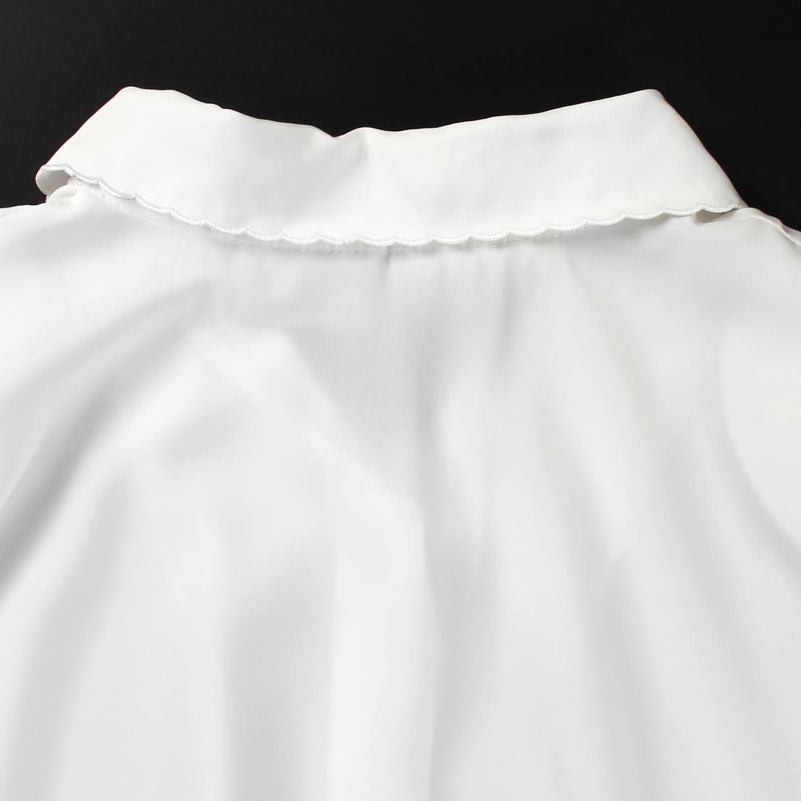 유럽 빈티지 레이스 펀칭 자수 칼라 화이트 블라우스 상품이미지7