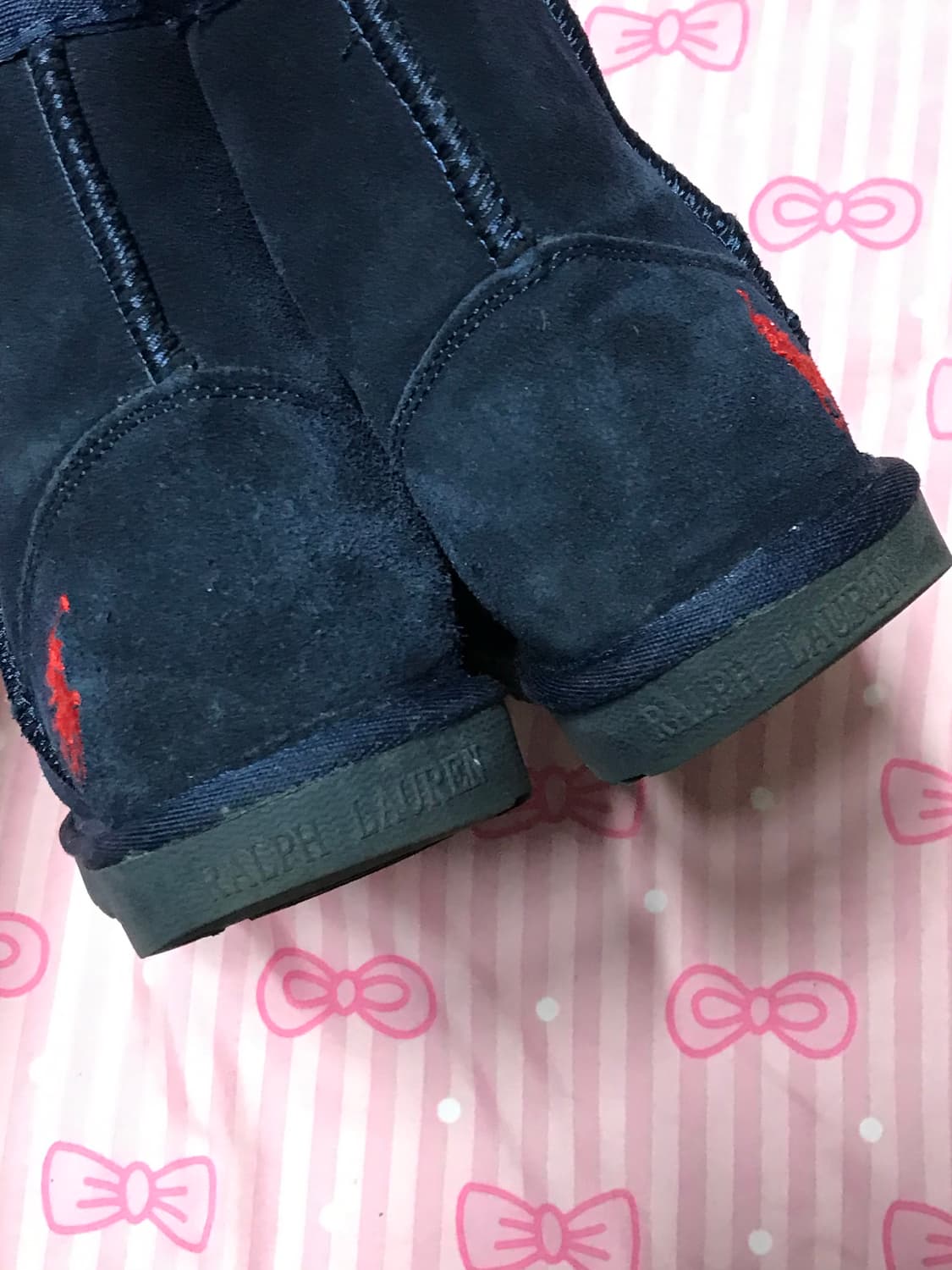 폴로 랄프로렌 스웨이드 양털 숏 부츠 상품이미지4