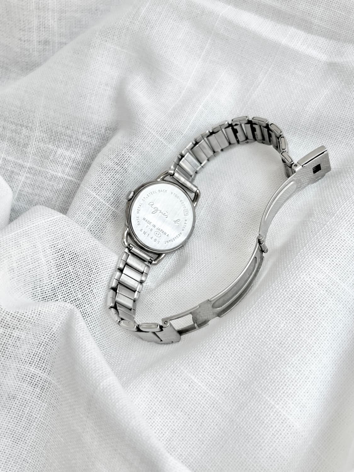 90s Agnes b. 아네스베 로고 시침 손목시계 상품이미지8