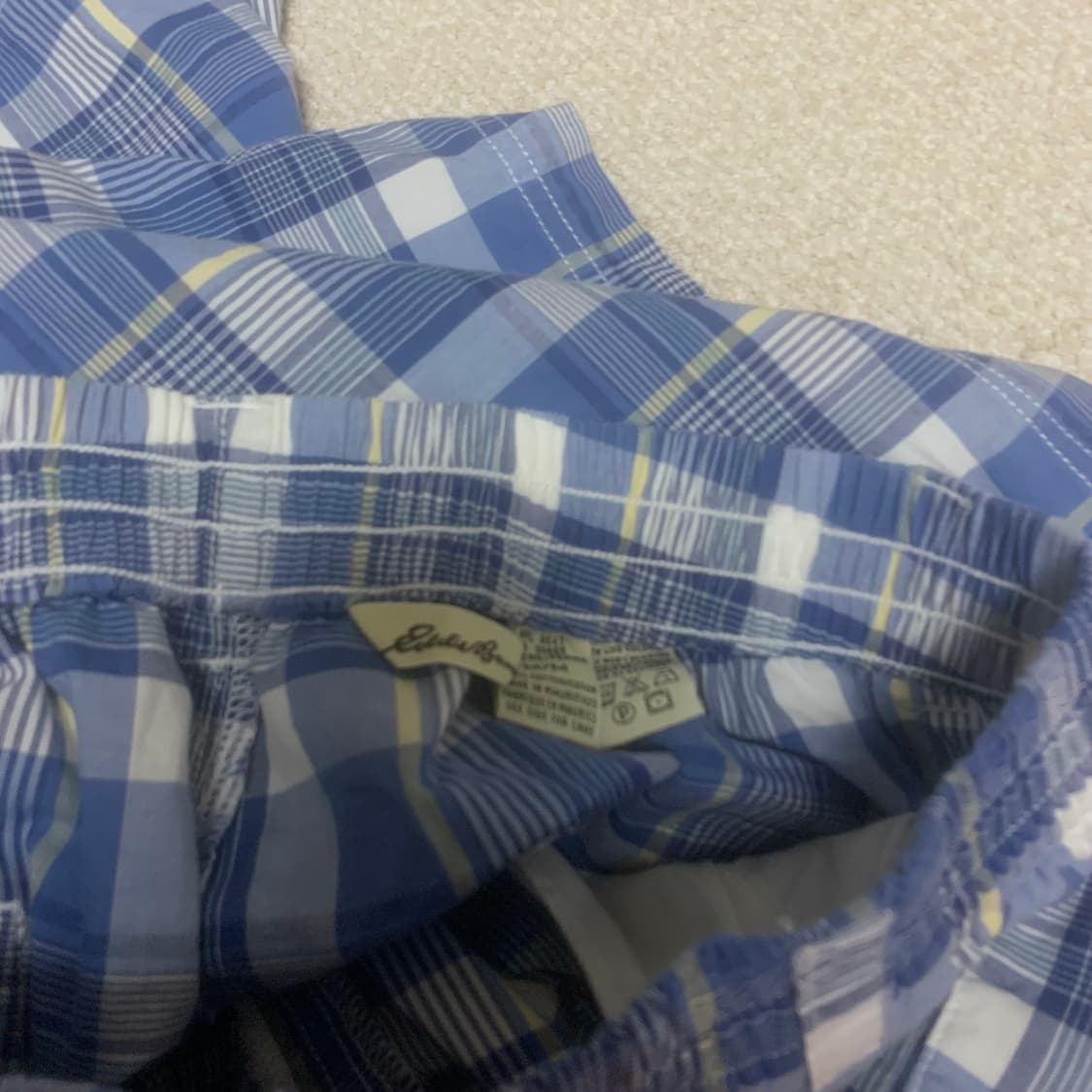 에디바우어 체크 반바지 32 상품이미지3