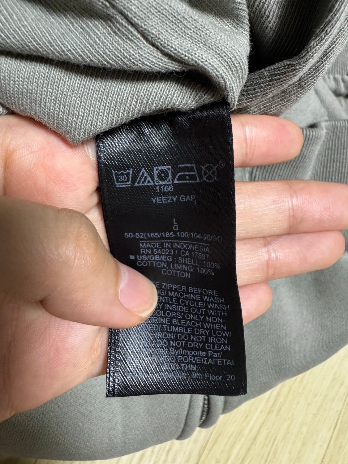 이지 갭 후드집업 그레이 L 새상품 상품이미지4