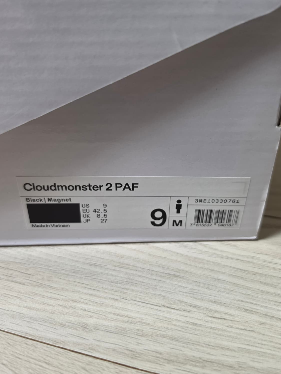 [270]<상태최상> 온러닝ONx파프PAF 클라우드몬스터2 블랙마그넷 상품이미지10