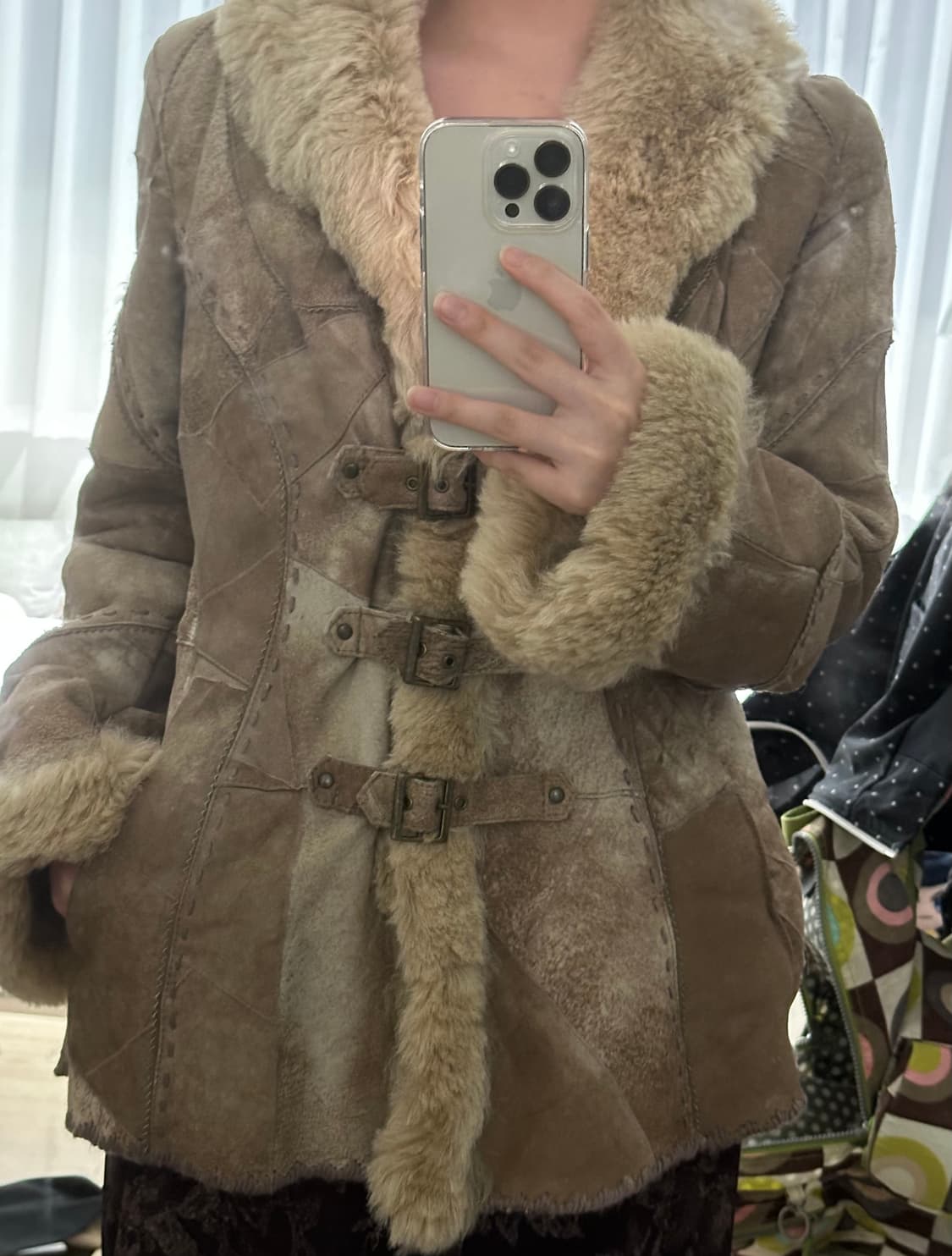 레더 스티치 퍼 자켓 상품이미지6