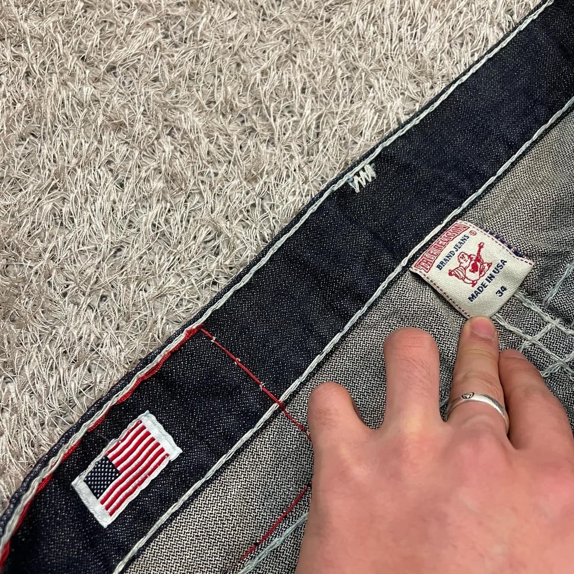 90-00년대 USA 트루릴리젼 데님팬츠 상품이미지7