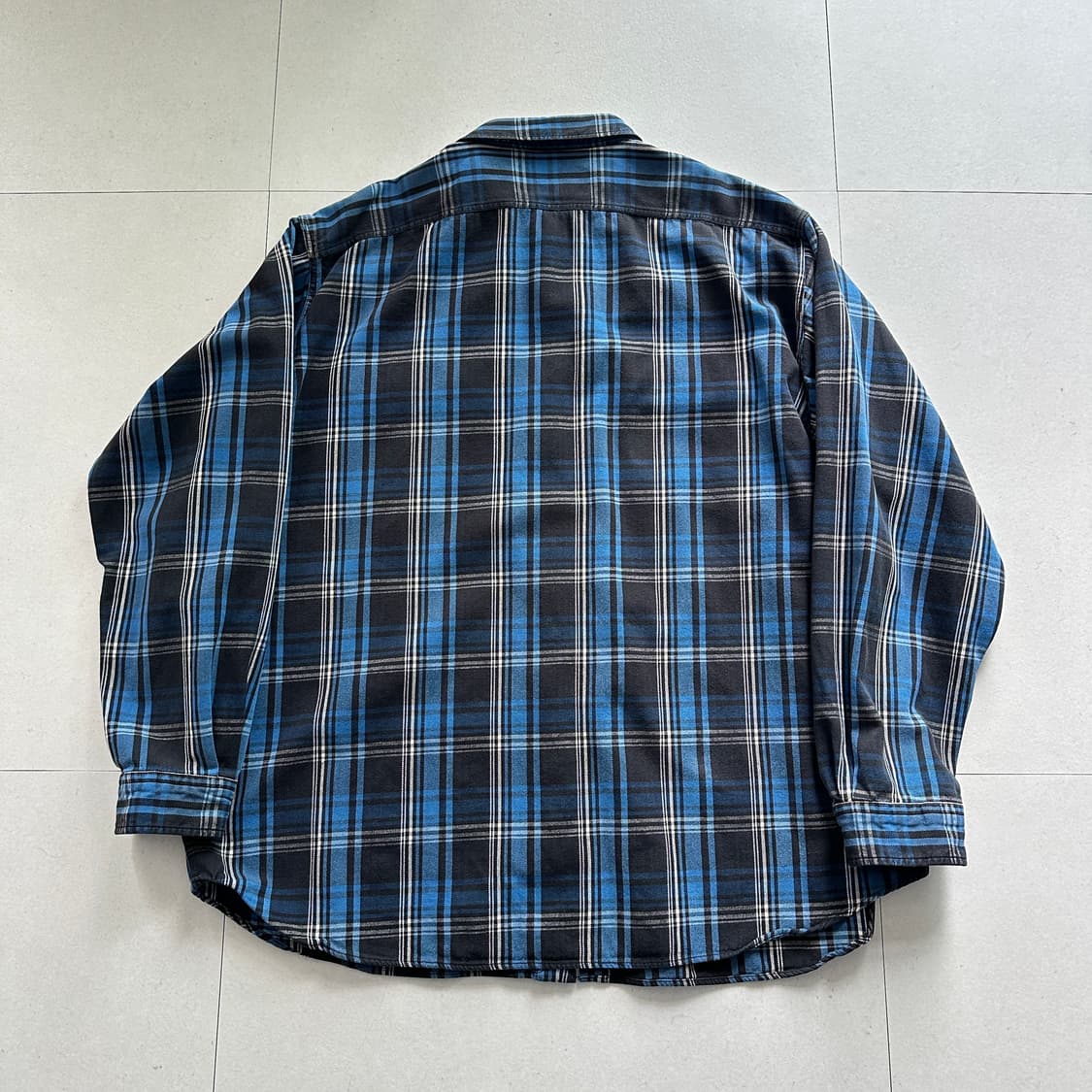 90s 폴로스포츠 스포츠맨 해비코튼 체크셔츠 XXL 상품이미지6