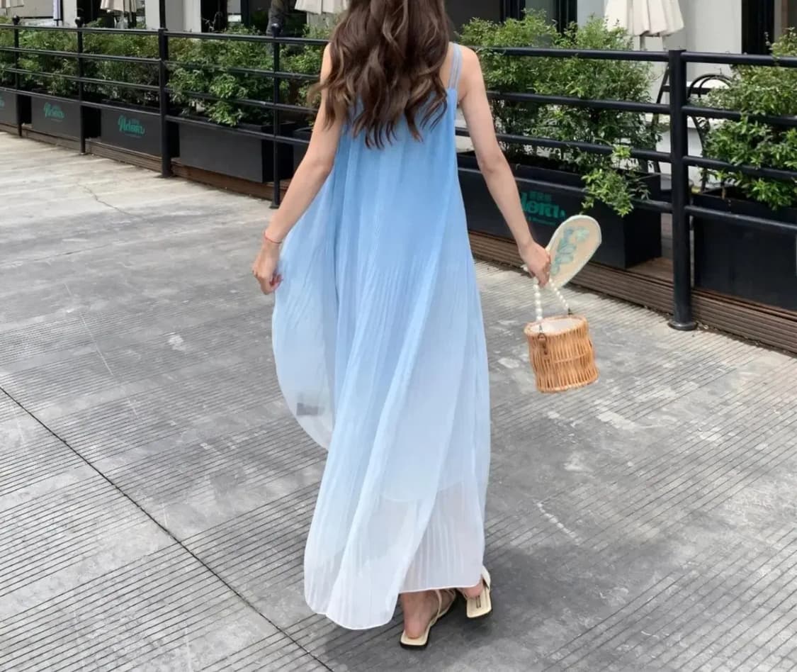 그라데이션 플리츠원피스 상품이미지8