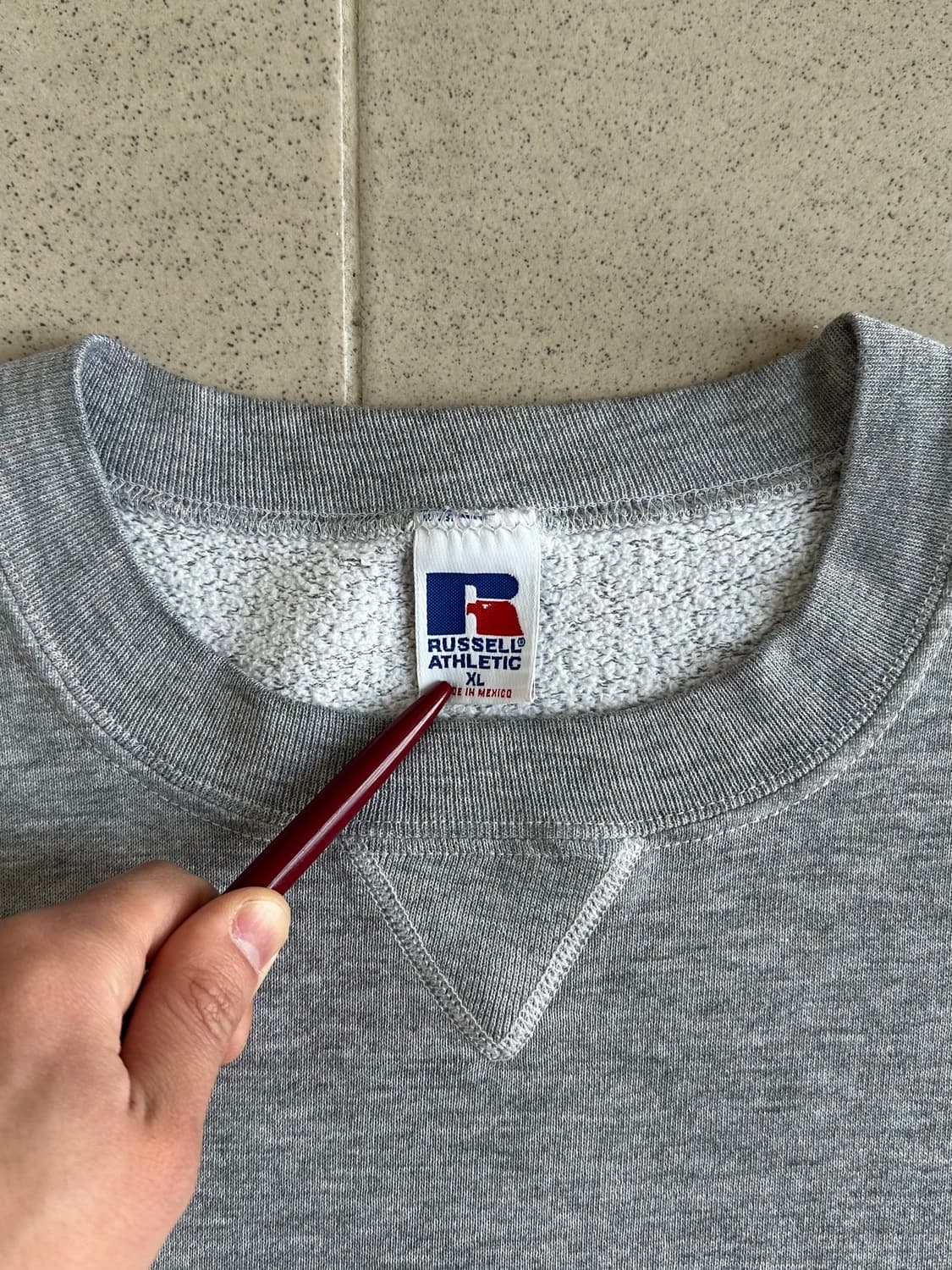 90s 빈티지 러셀 스웻셔츠 그레이 XL 상품이미지4