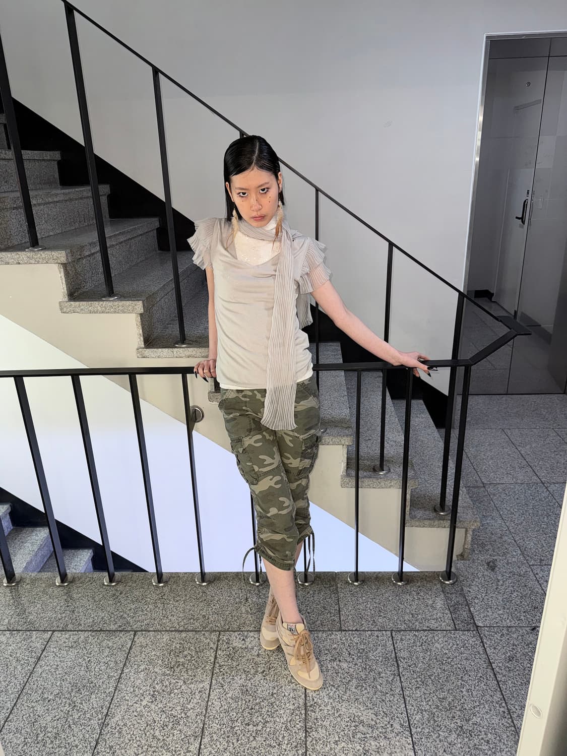 camo cargo capri pants 상품이미지1