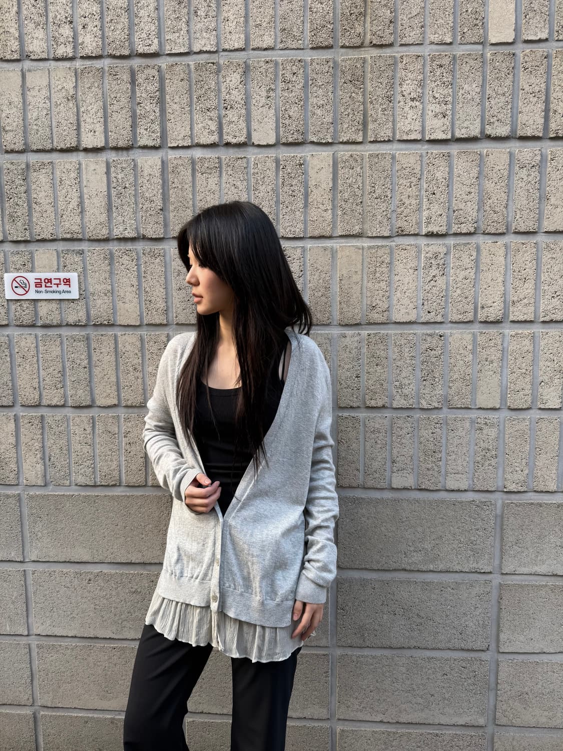 띠어리 실키 레이어드 코튼 가디건 상품이미지2