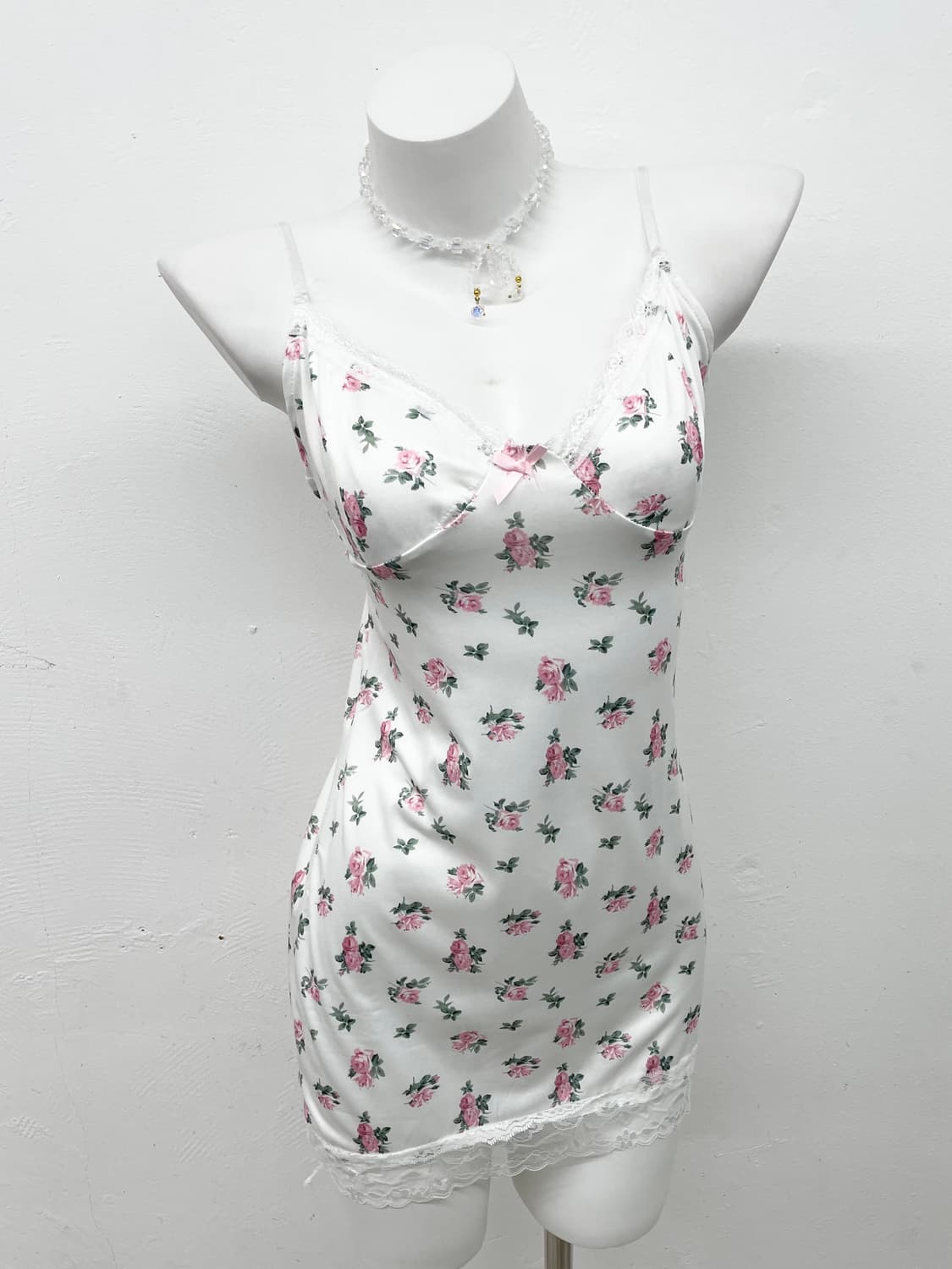 화이트 플로럴 레이스 원피스 상품이미지1