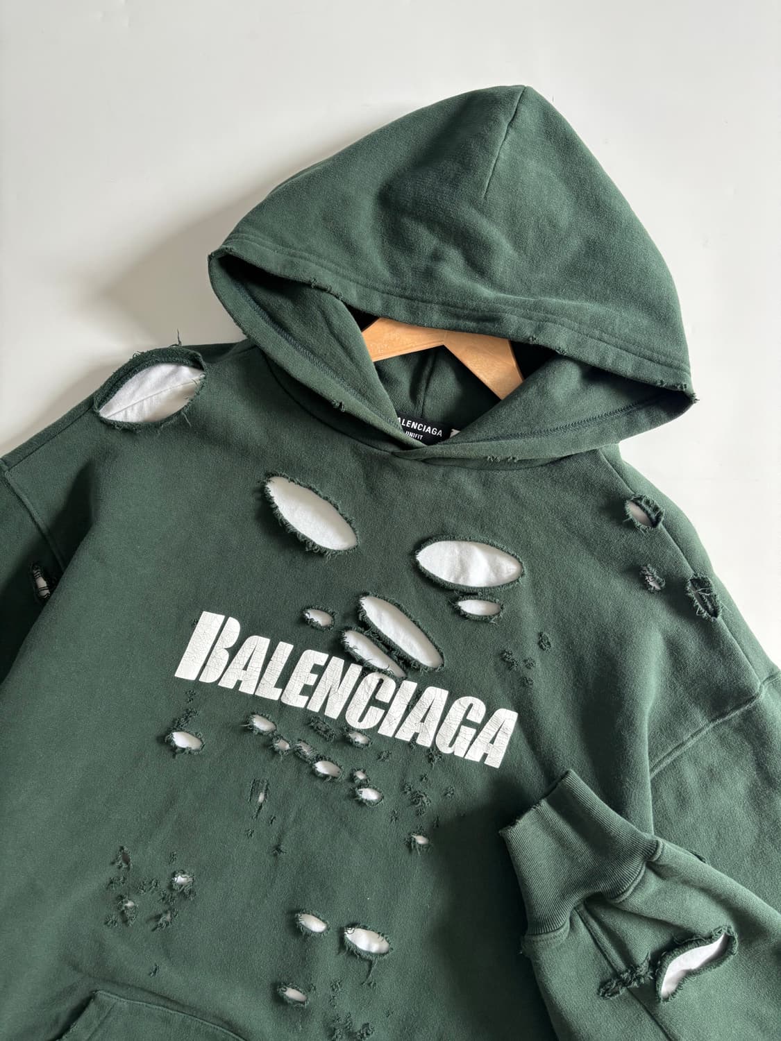 Balenciaga 발렌시아가 디스트로이드 오버사이즈 다크 그린 후드 ​ 상품이미지7