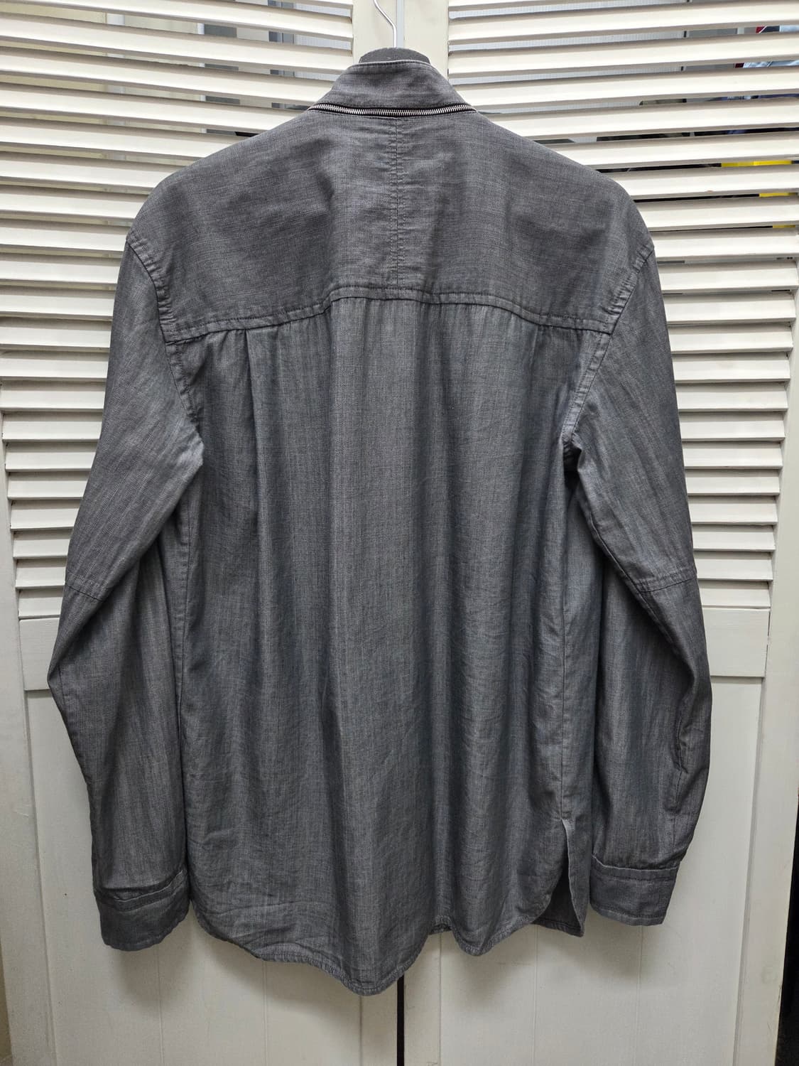 시스템 차이나카라 데님 셔츠 자켓 상품이미지5