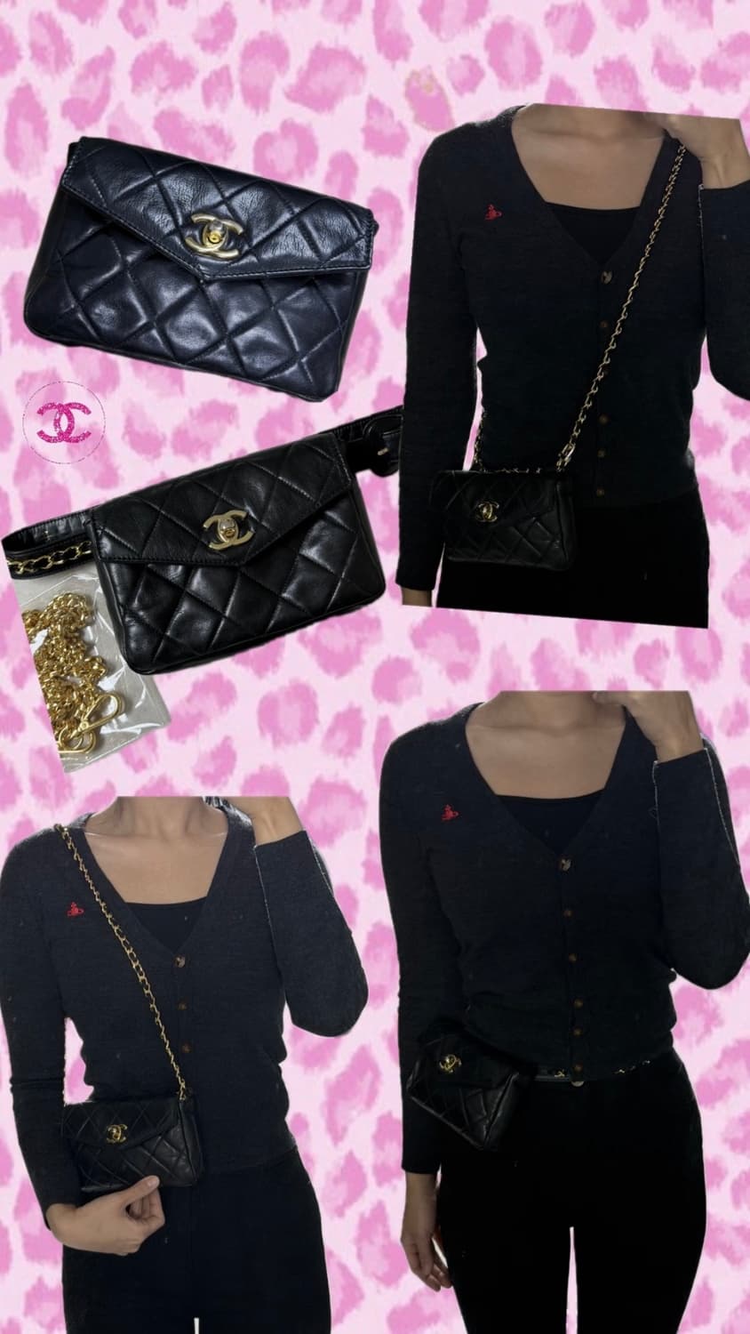 (정품) 샤넬 램스킨 마틀라세 벨트백 상품이미지2