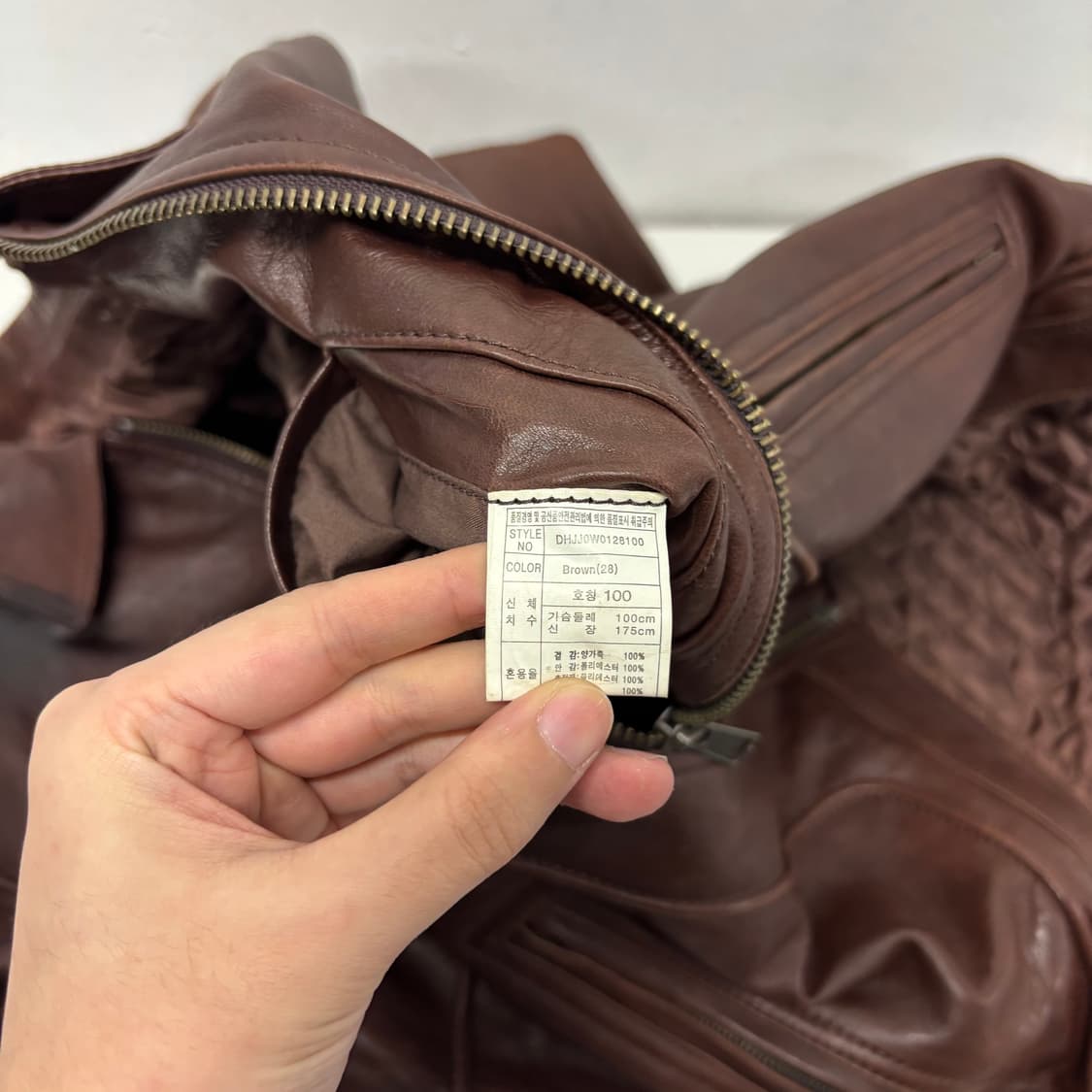 100 VTG 브라운 양가죽자켓  상품이미지5