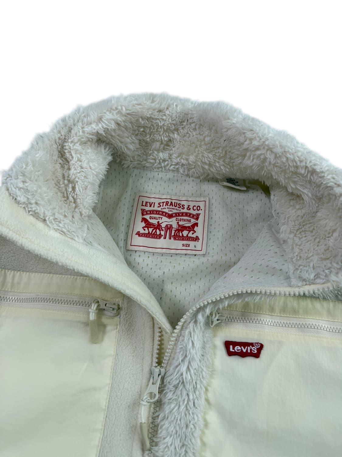 리바이스 블럭 아이보리 후리스 상품이미지6