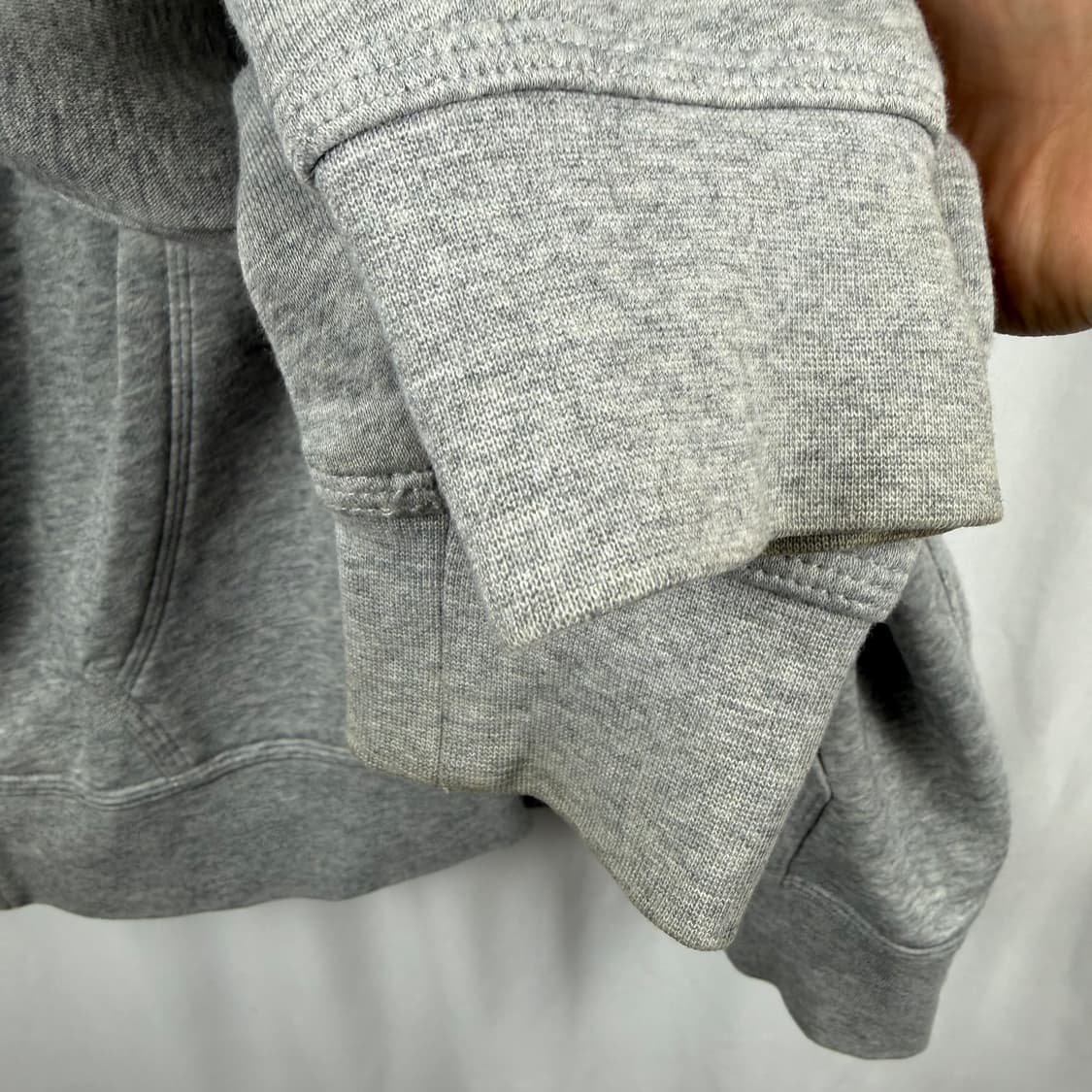 (L) 나이키 스우시 기모 후드집업 그레이 상품이미지4