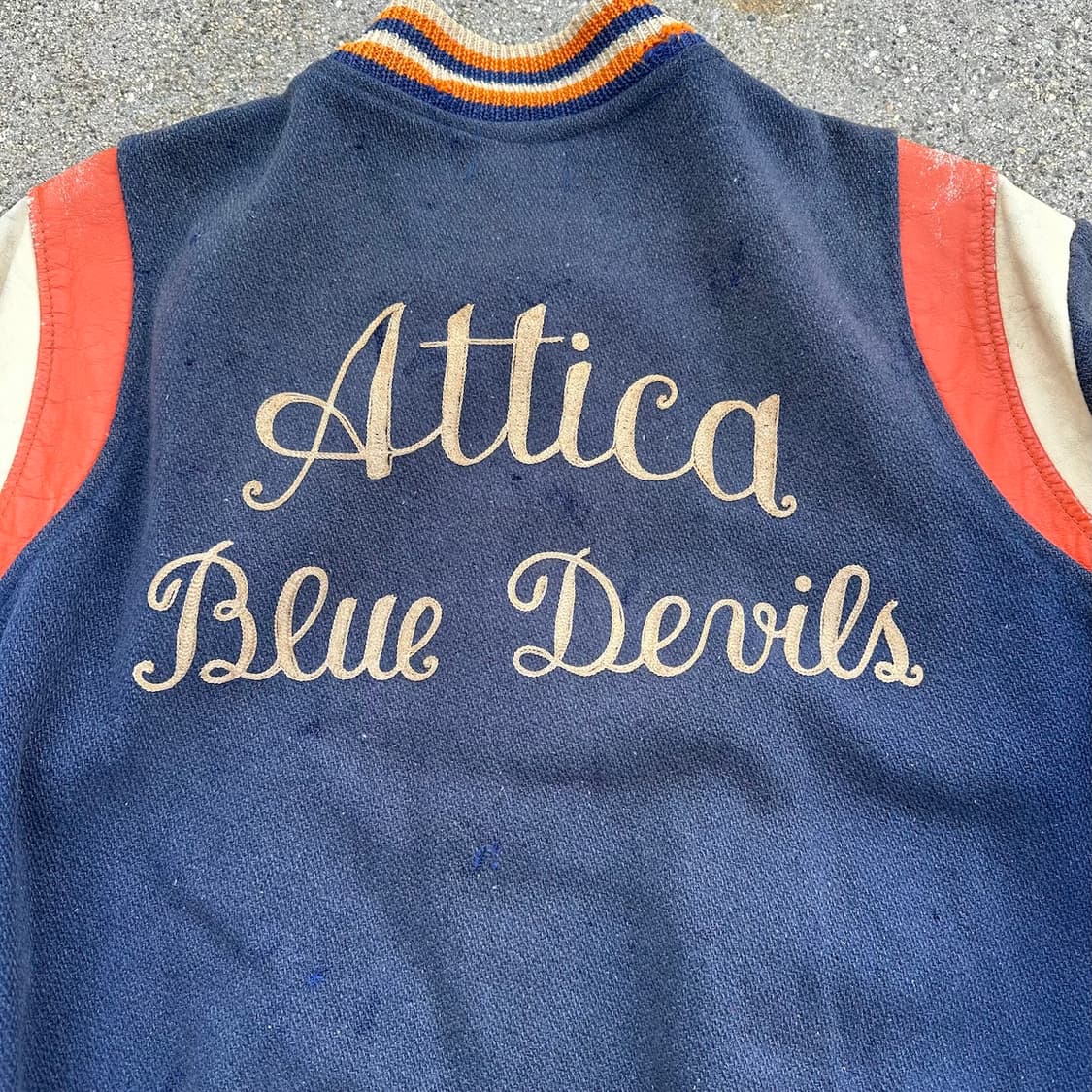 50s USA 빈티지 선페이딩 울 바시티 자켓 상품이미지3