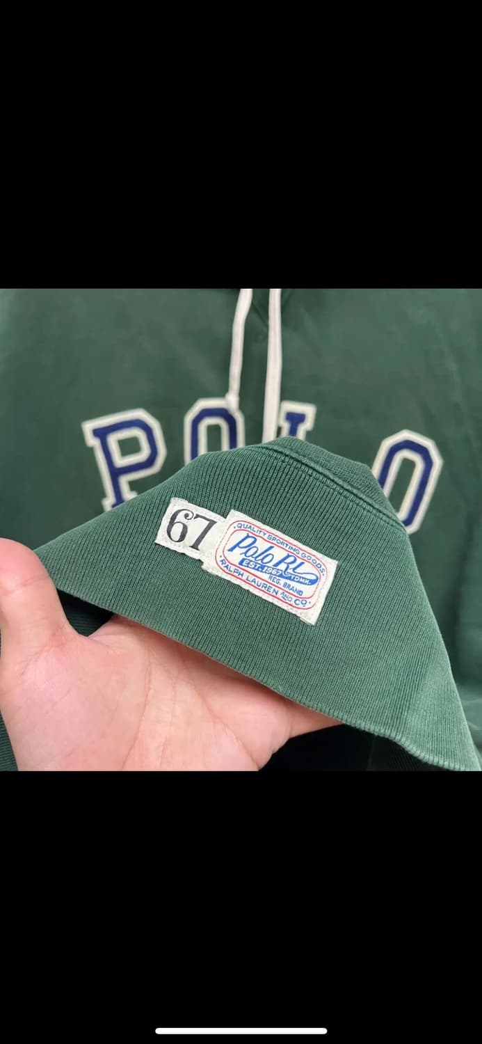 [정품/XL] 폴로 랄프로렌 스펠아웃 기모 초록그린 후드티 상품이미지5
