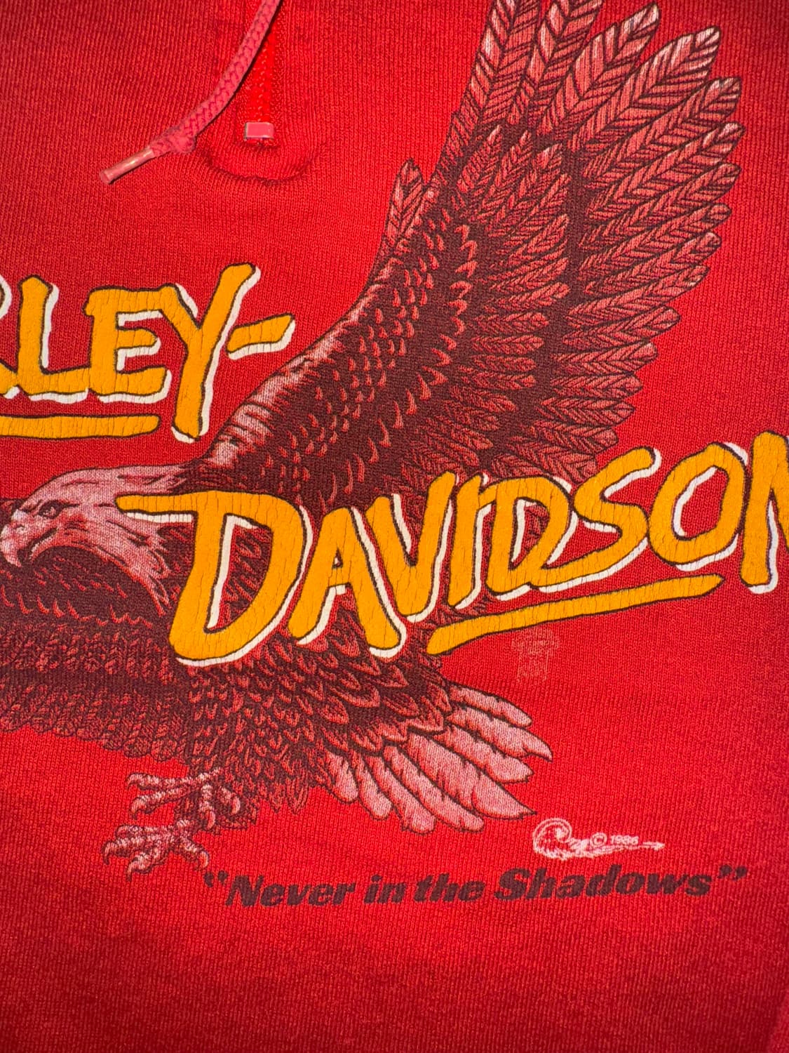 [L] 빈티지 할리데이비슨 쿼터 집업 스웻셔츠 상품이미지4