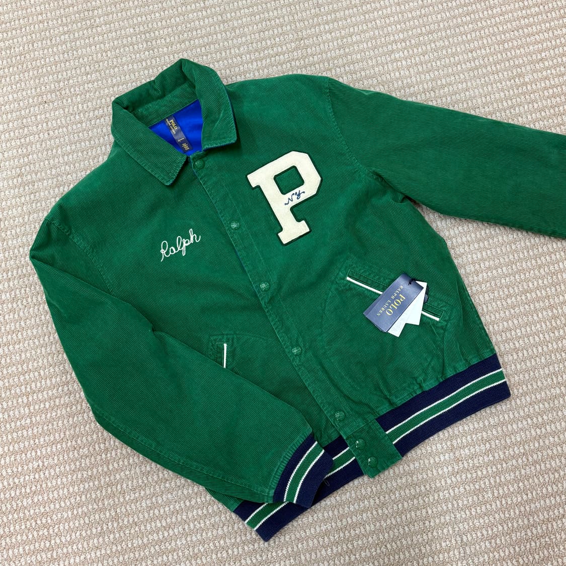 폴로 랄프로렌 리버시블 레터맨 재킷-멀티컬러 상품이미지4