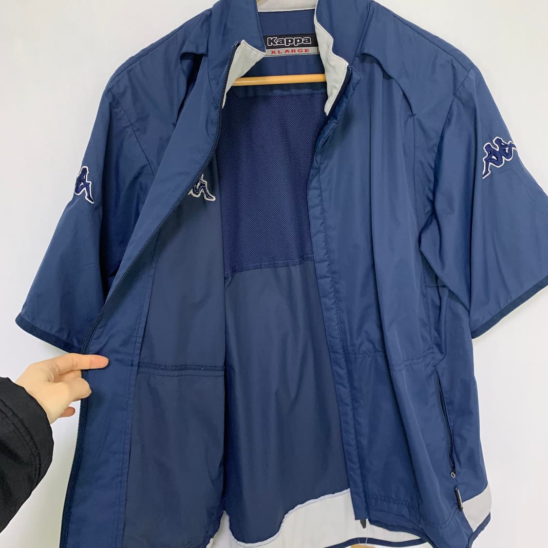 카파 네이비 바람막이 반팔 자켓 XL 남녀공용 고프코어 트레이닝 상품이미지4