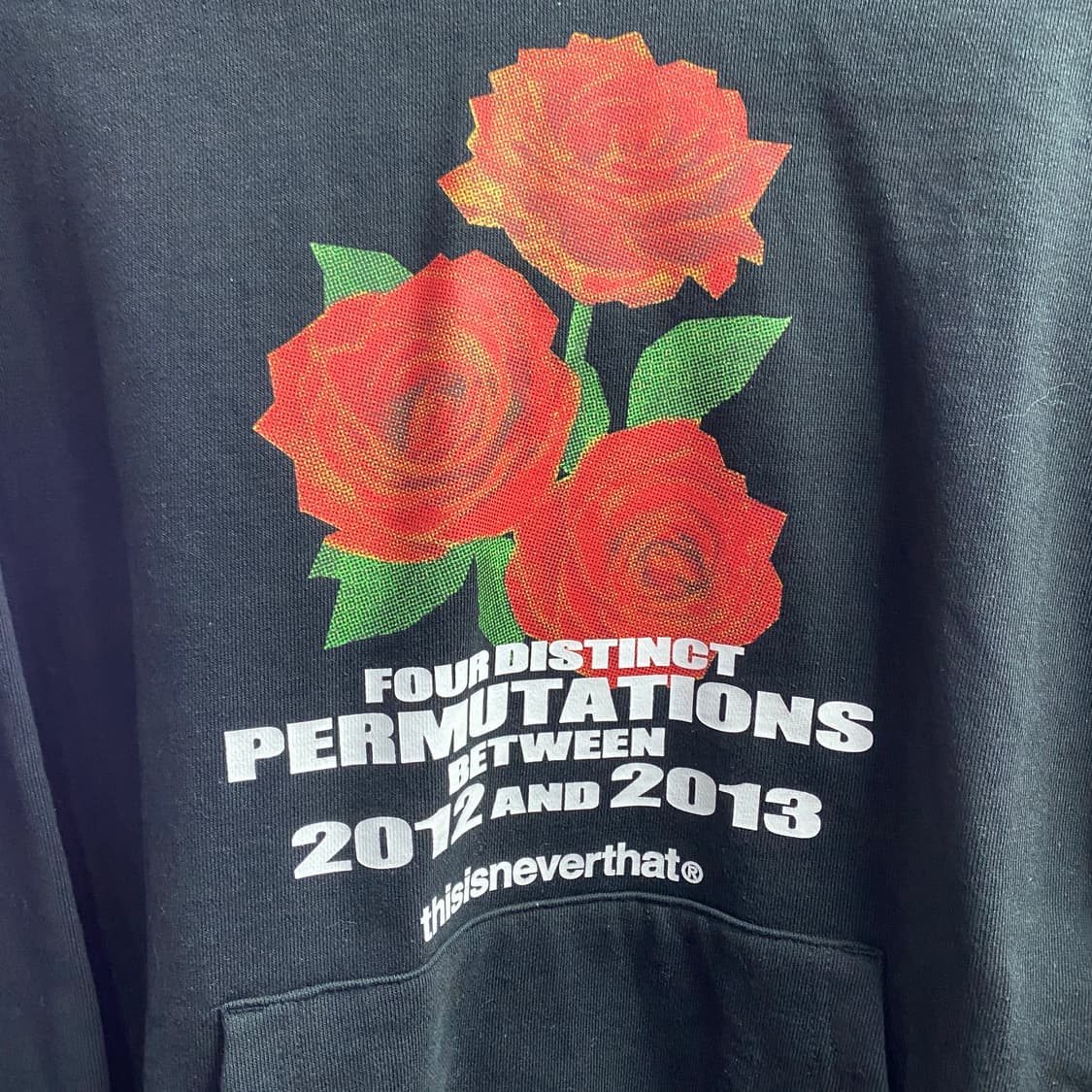 디스이즈네버댓 로즈 블랙 스웻 후드티 B4070 상품이미지3