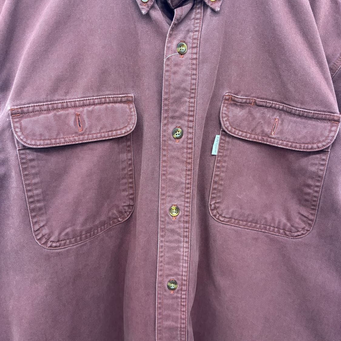 칼하트 버건디 긴팔 셔츠 남/L 상품이미지3