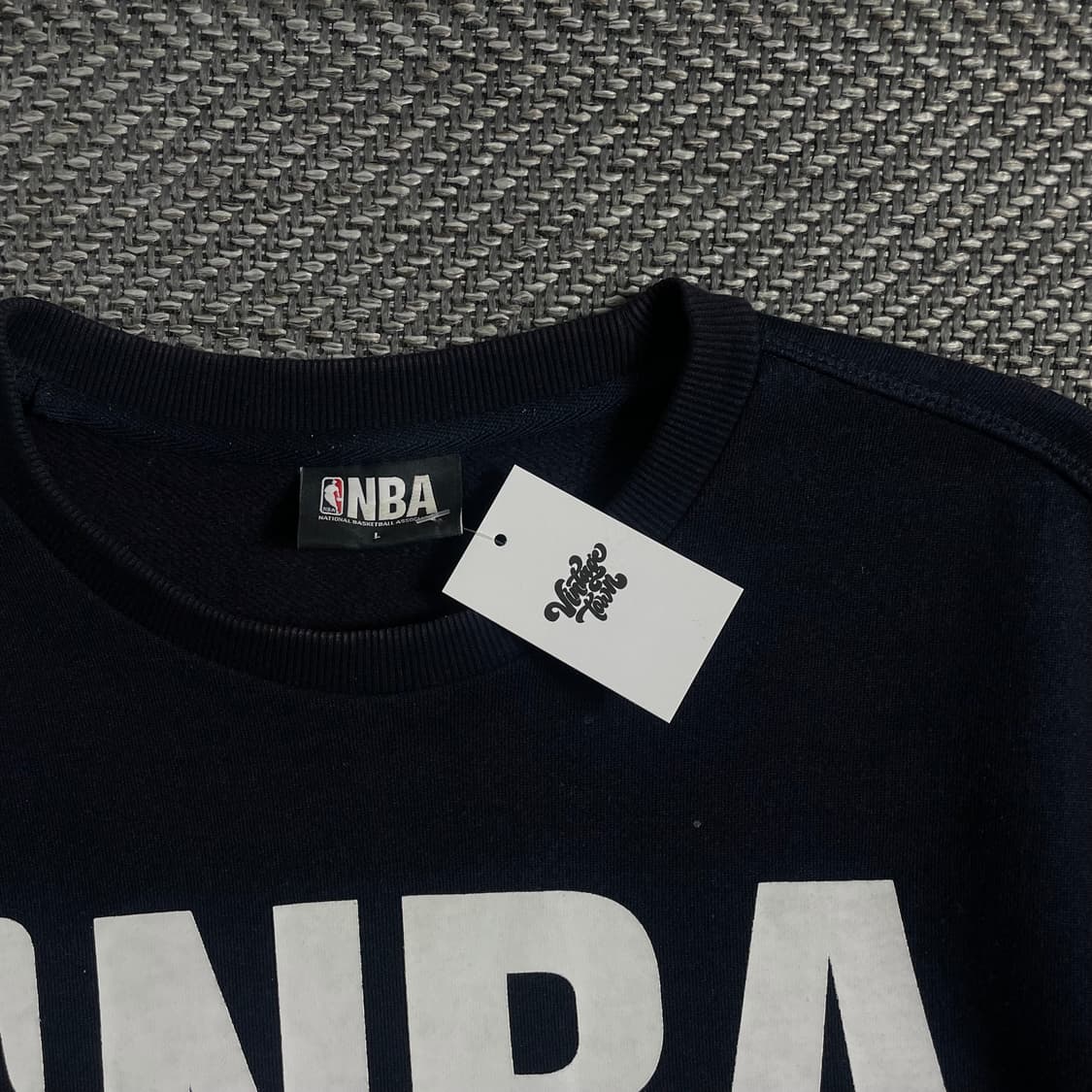 NBA 올드스쿨 빅로고 맨투맨 네이비o 4240 상품이미지4