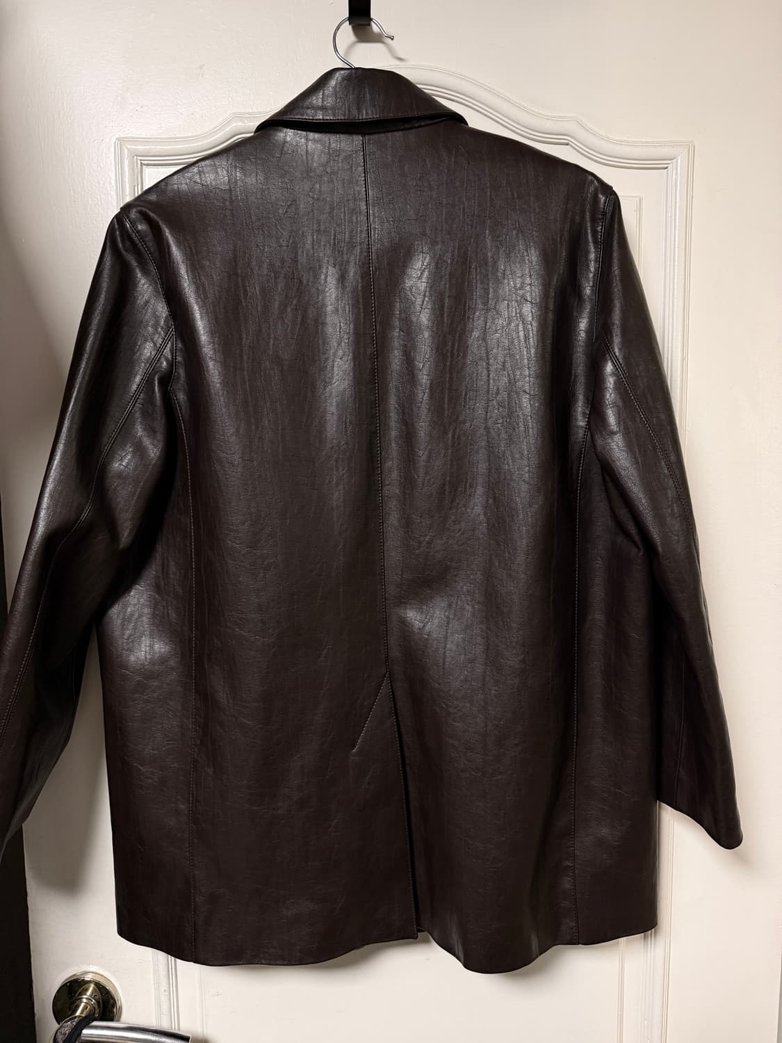 헤즈 hess 클래식 싱글 레더 자켓 레드브라운 상품이미지8