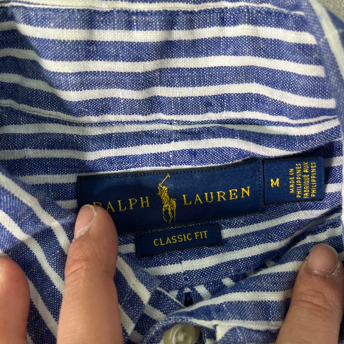100 폴로랄프로렌 스트라이프 린넨 셔츠 상품이미지4