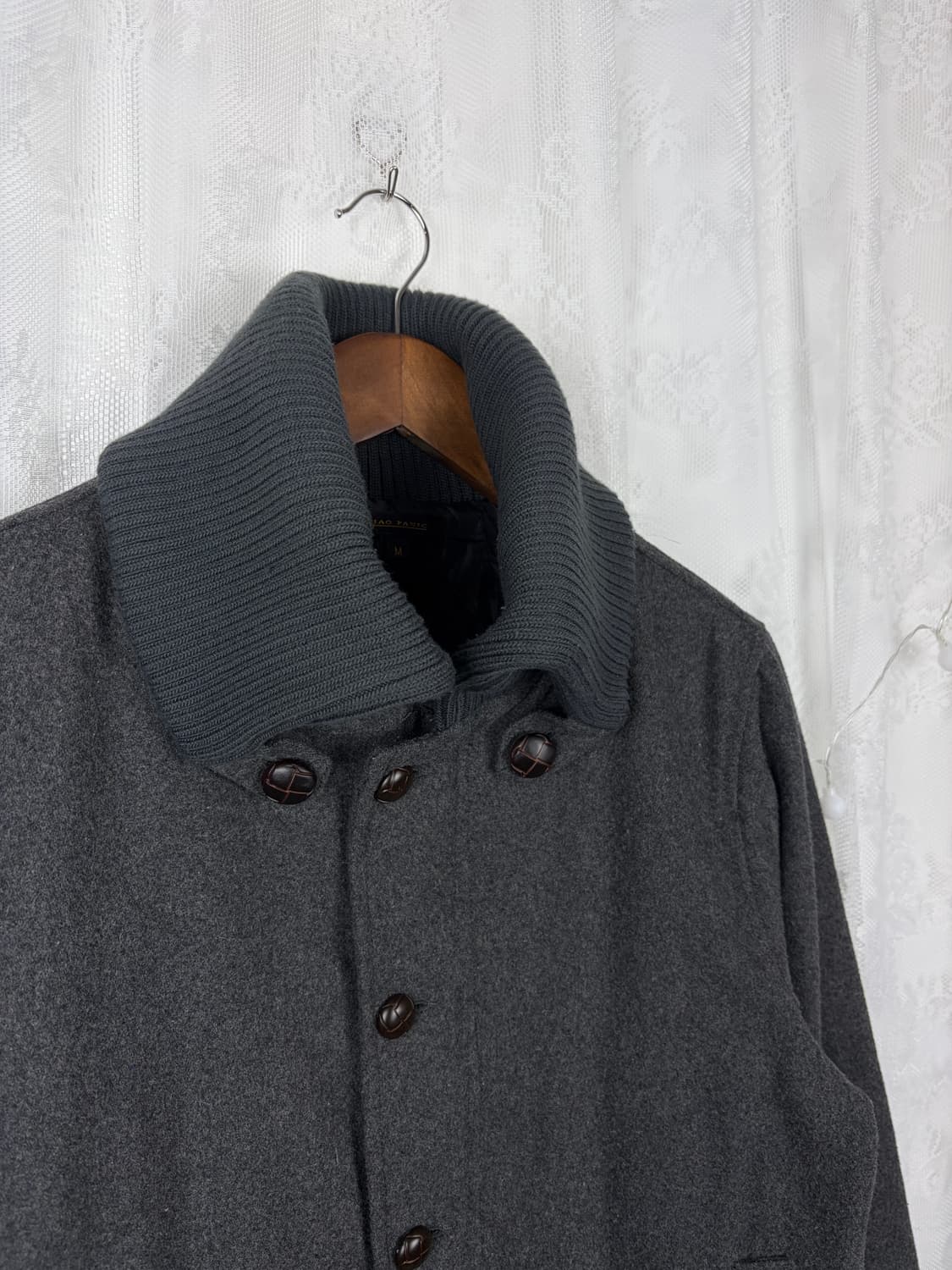 Wool Blend Knit Collar Jacket 상품이미지2
