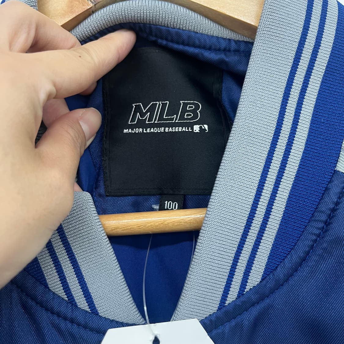 MLB Yankees 야구 점퍼 네이비/그레이 남L 상품이미지2