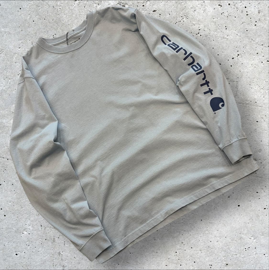 [L] 칼하트 루즈핏 팔 로고 긴팔 티셔츠 하늘색 C796 상품이미지1