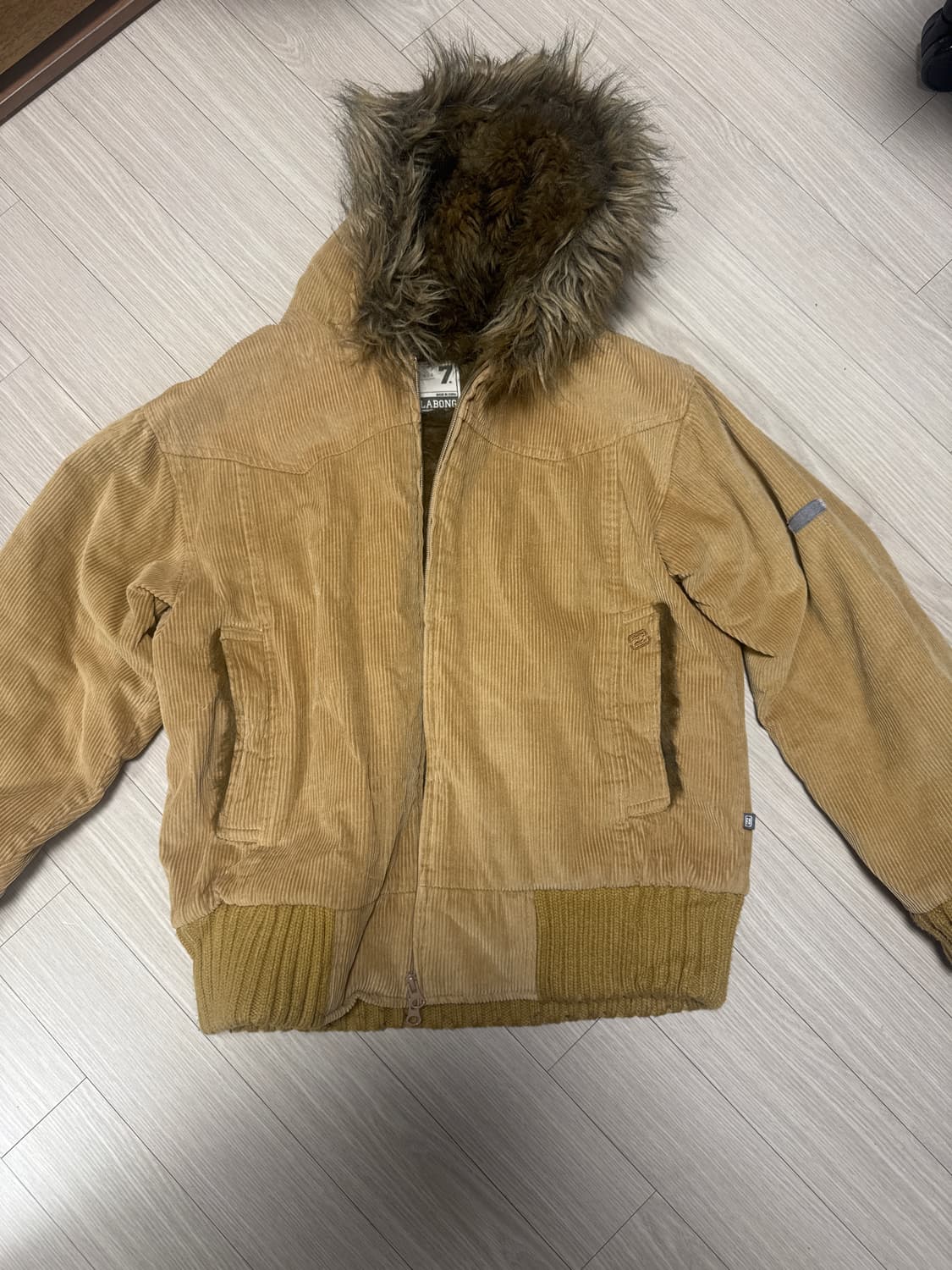 빈티지 퍼 후드 자켓 상품이미지1