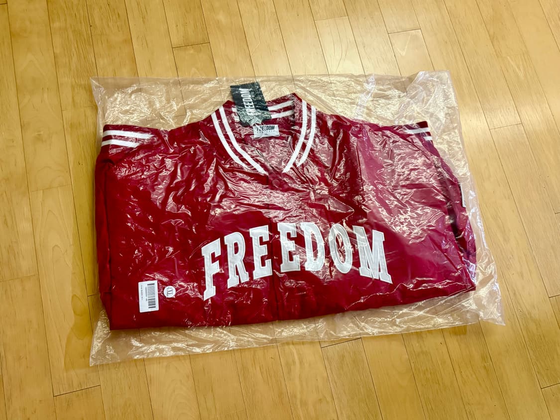 [프리덤에슬레틱] 로고 MA-1 자켓 (레드) 상품이미지1