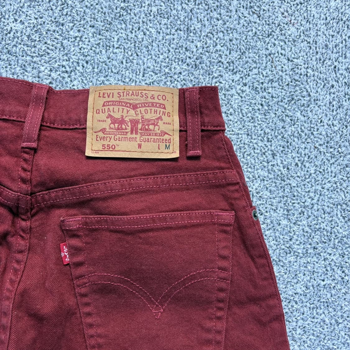 4 REG M 리바이스 550 버건디 면바지 0608J2 상품이미지4