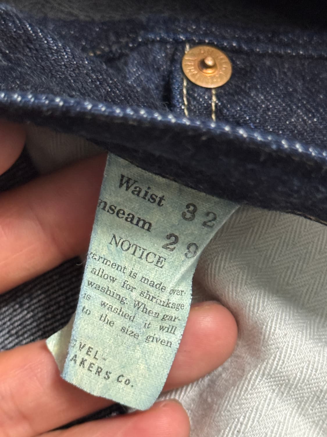 피그벨 메이커스 pm302 클래식 레귤러핏 인디고 데님 상품이미지6