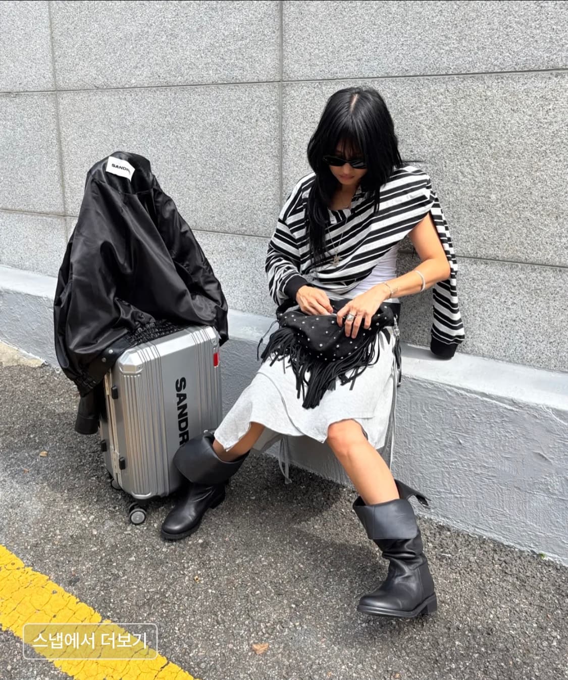 sandric 샌드릭 LEATHER BUCKLE LONG BOOTS 상품이미지3