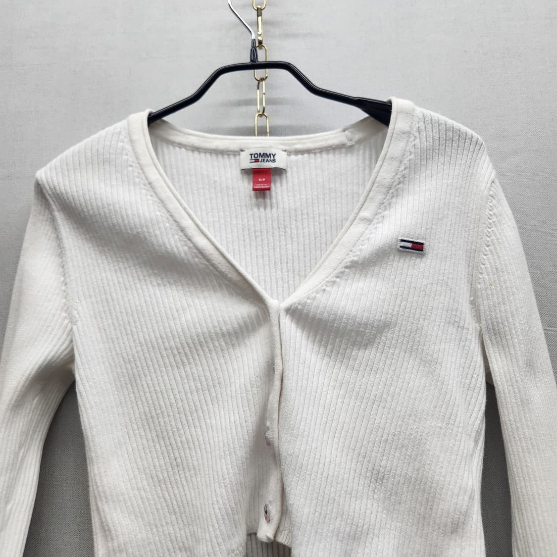 타미진스 로고 골지 크롭 가디건 S(S) 상품이미지2