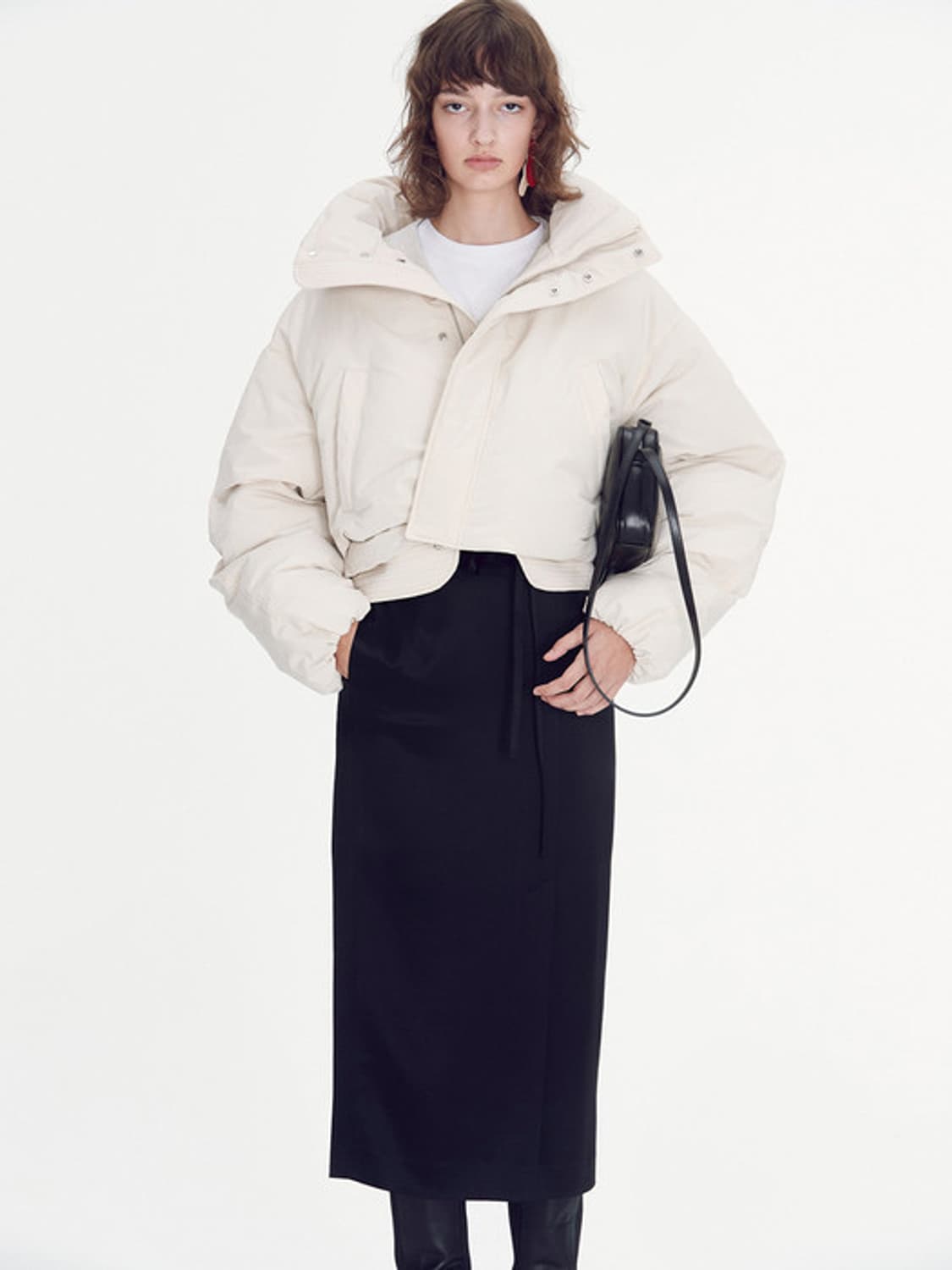 렉토 버틀러 푸퍼  숏패딩  점퍼 자켓 크롭 블랙 상품이미지1