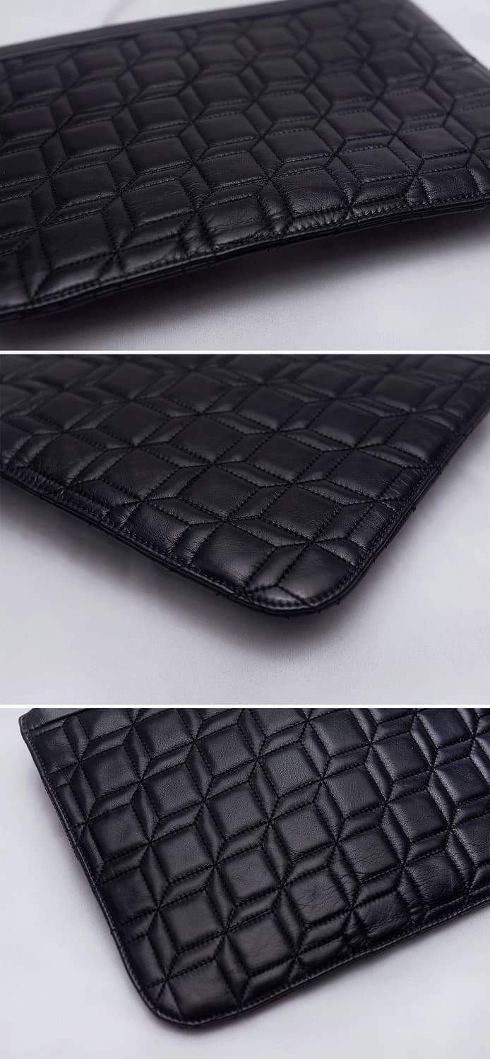 피에르하디 (PIERRE HARDY) 퀼팅 큐브 나파레더 카프스킨 클러치 상품이미지8