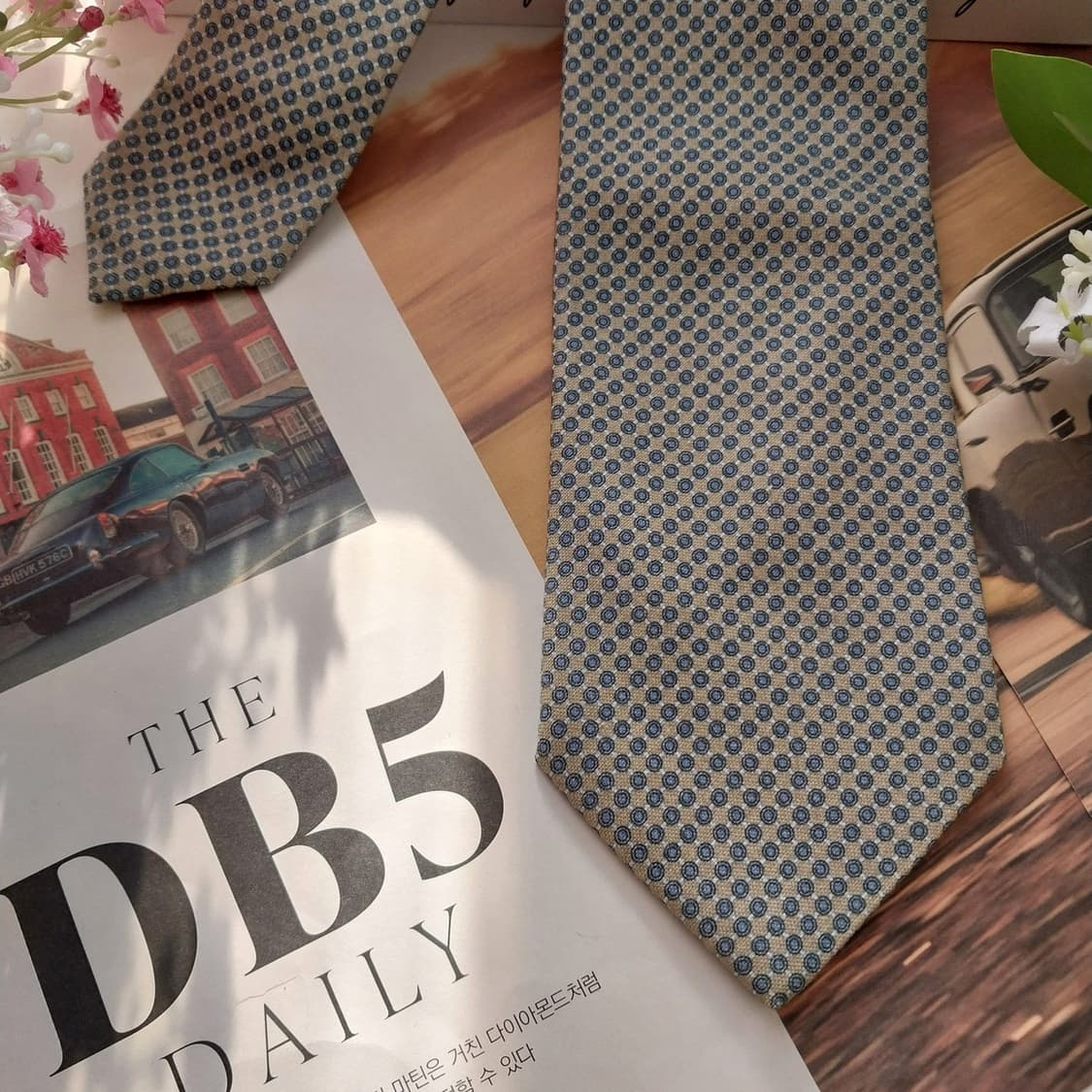 듀퐁 코튼&실크 그레이 패턴 넥타이 8.5cm A+등급 K1668
 상품이미지5