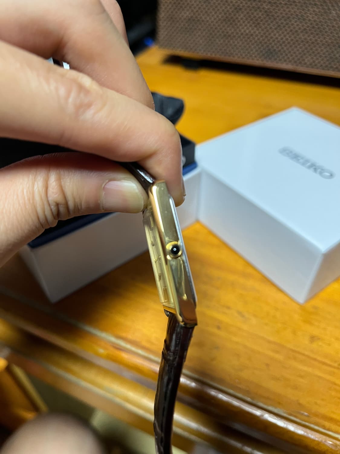 세이코 사각시계 swr064 세르띠에 골드 상품이미지5