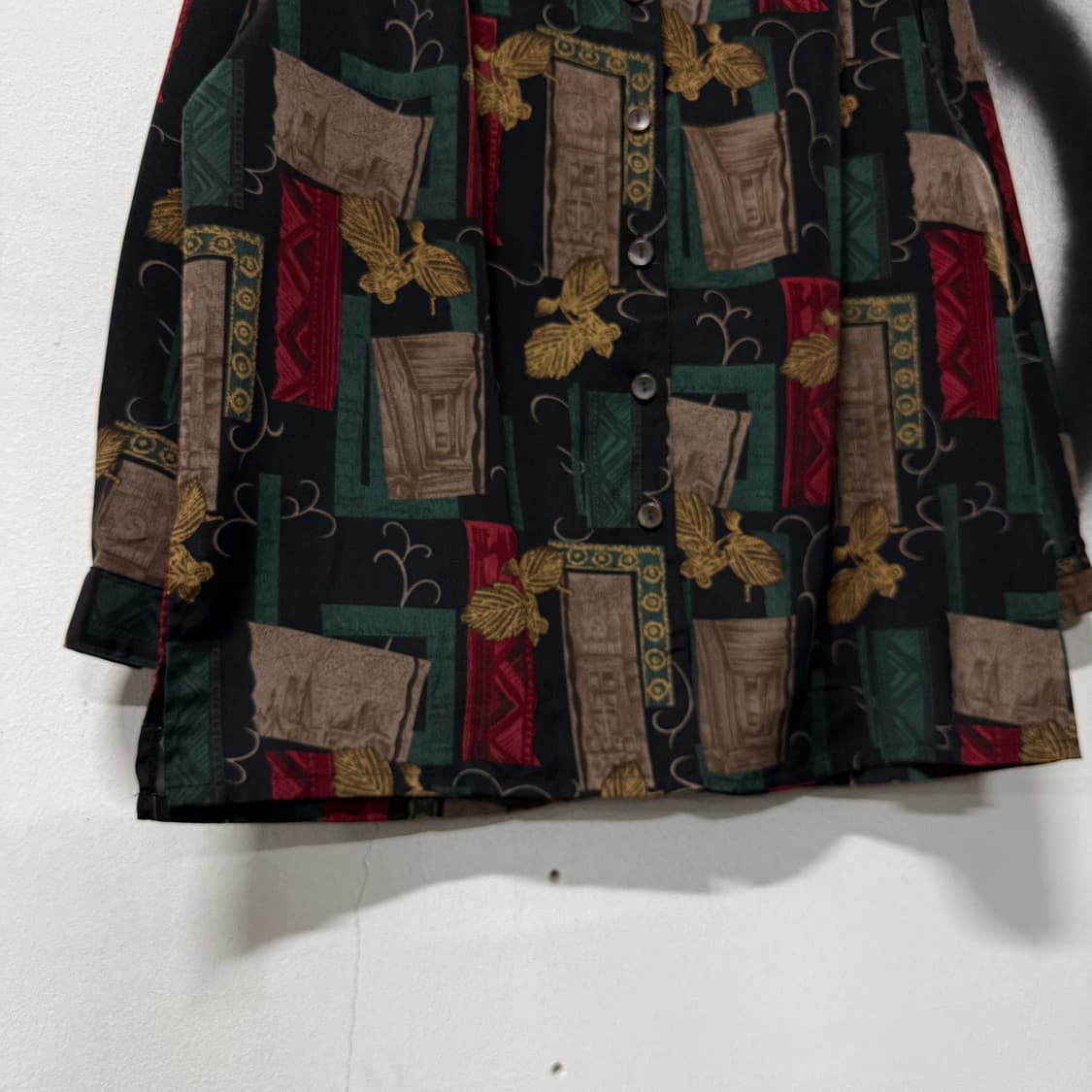 VTG 빈티지 바로크 멀티 패턴 핀턱 긴팔 셔츠 상품이미지4