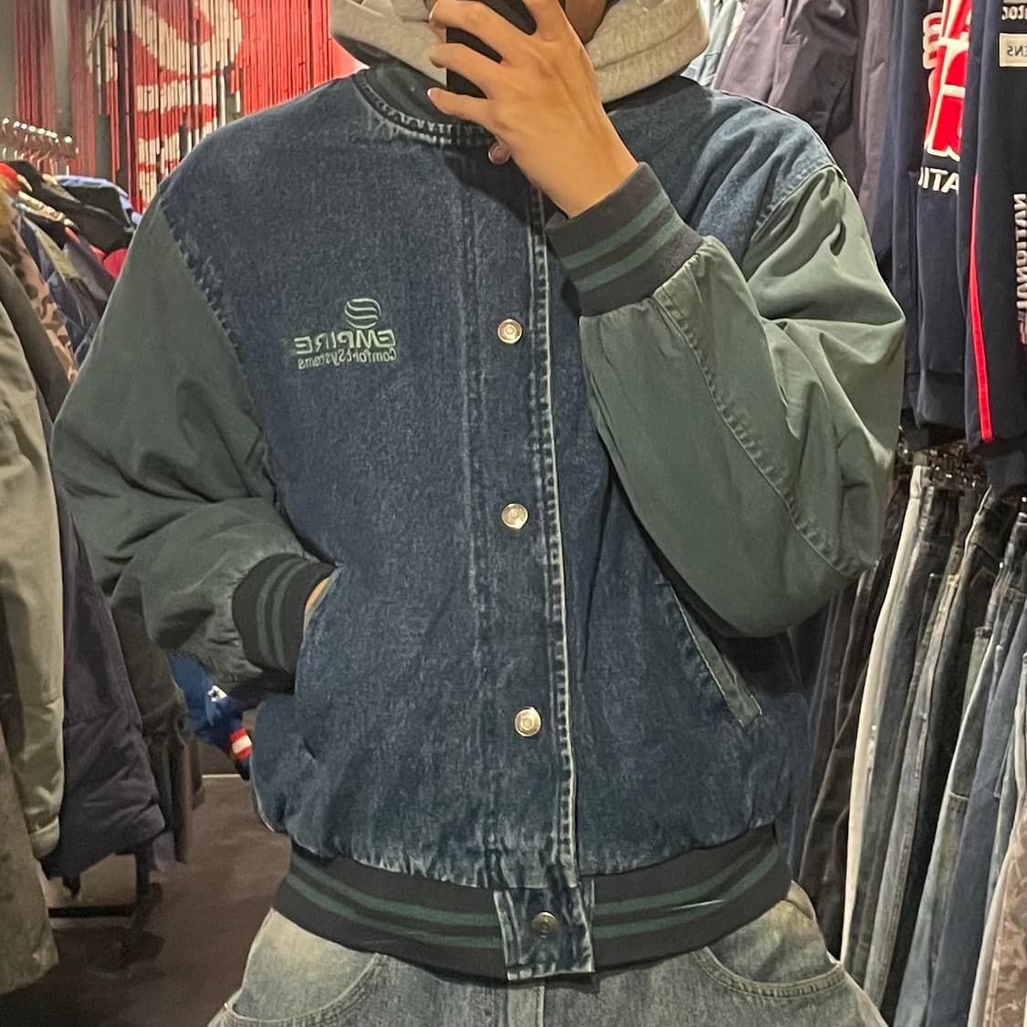 [IM] VTG 데님 바시티 자켓 상품이미지3