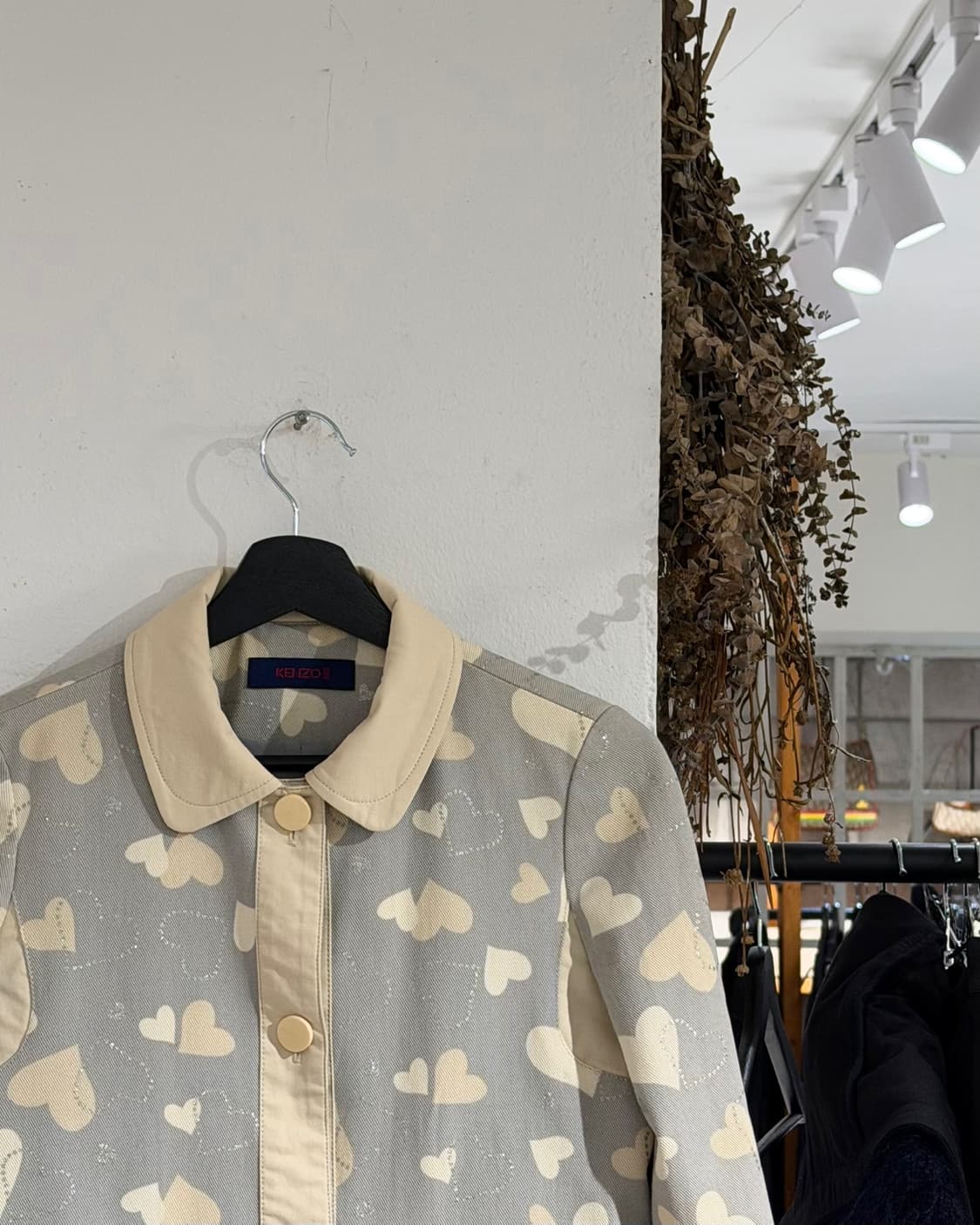 겐조 진스 블루 코튼 하트 프린트 자켓 상품이미지3