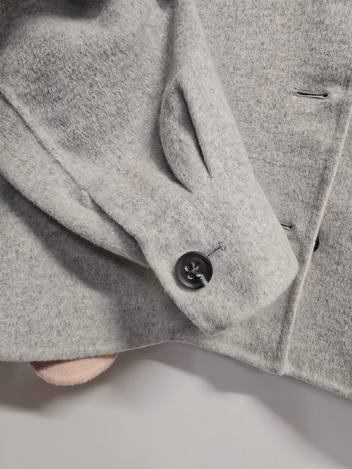 타미힐피거 울 혼방 숏 코트 그레이 상품이미지3